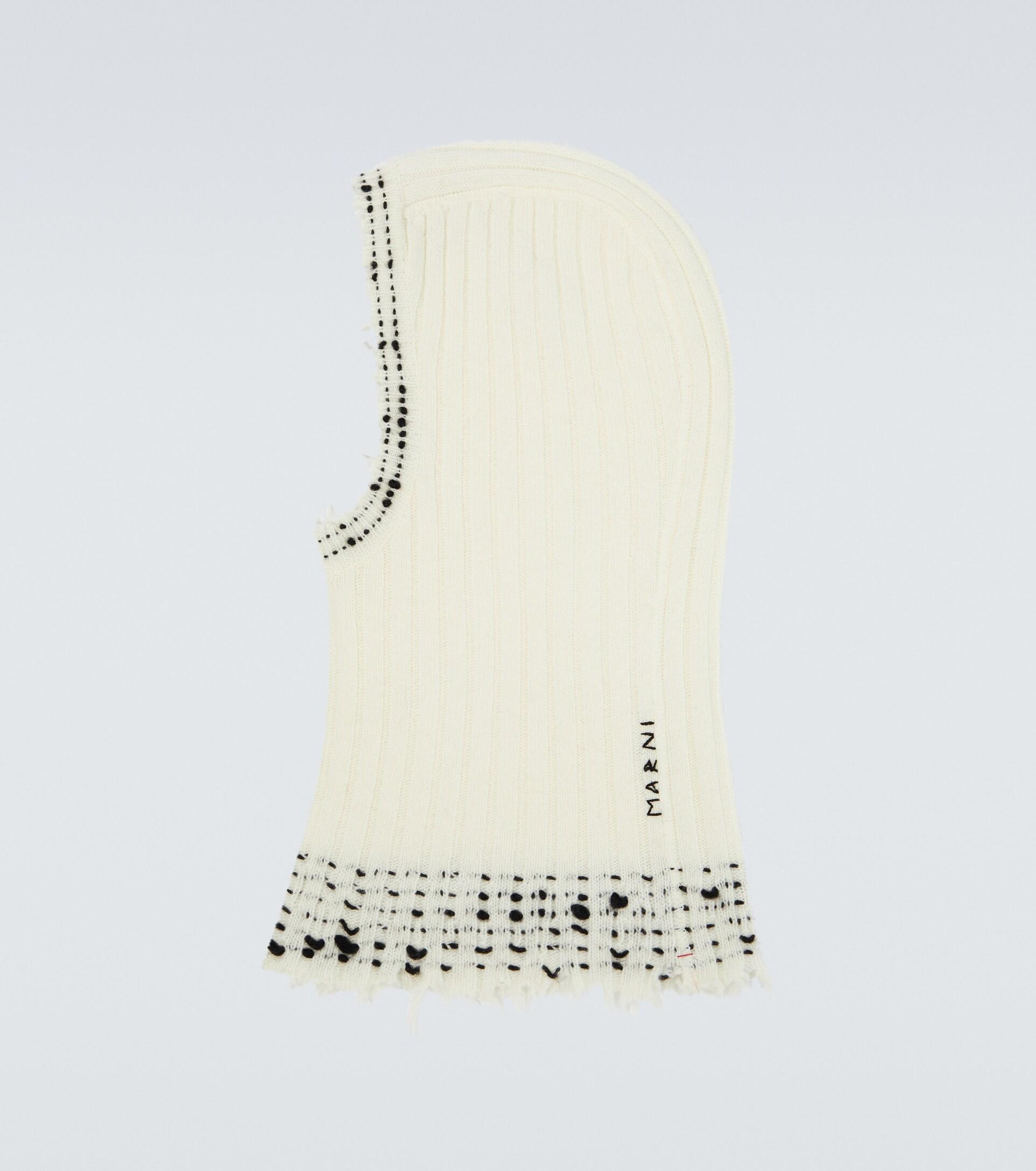 Marni Ribbed Knit Wool Ski Mask in White for Men | Lyst