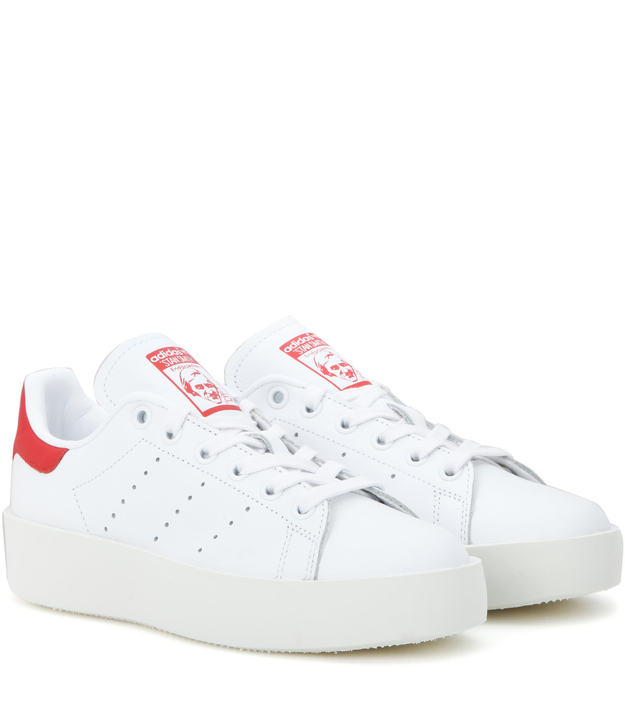 adidas Originals Stan Smith Bold Leather Sneakers in White - Lyst