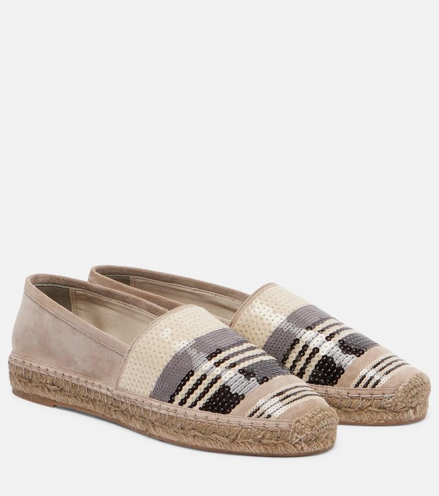 フラットシューズ BRUNELLO CUCINELLI Ramile fringed espadrilles Black BRUNELLO CUCINELLI Ramile fringed espadrilles Black フラット