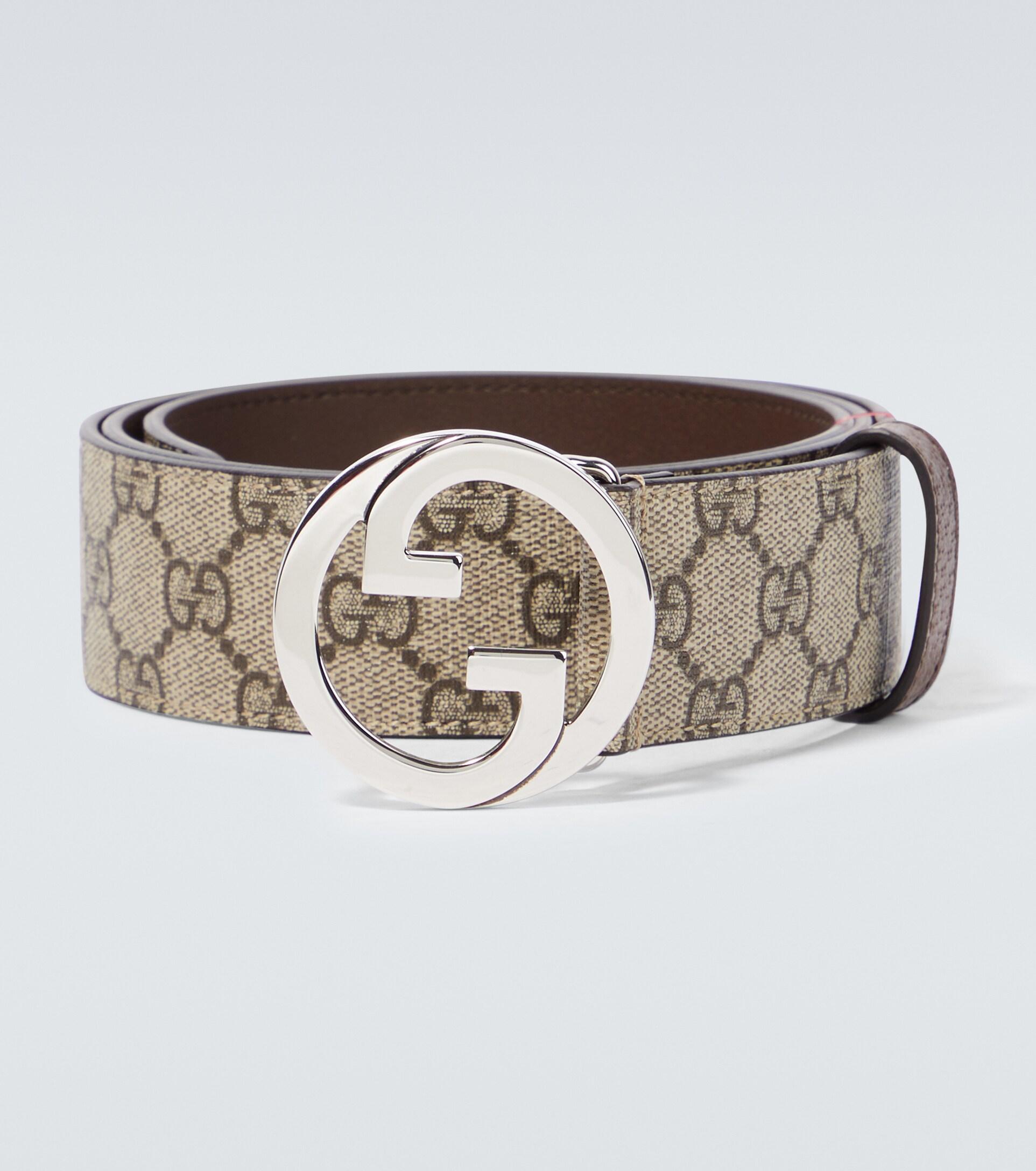 3cm gg buckle leather belt - Gucci - Men