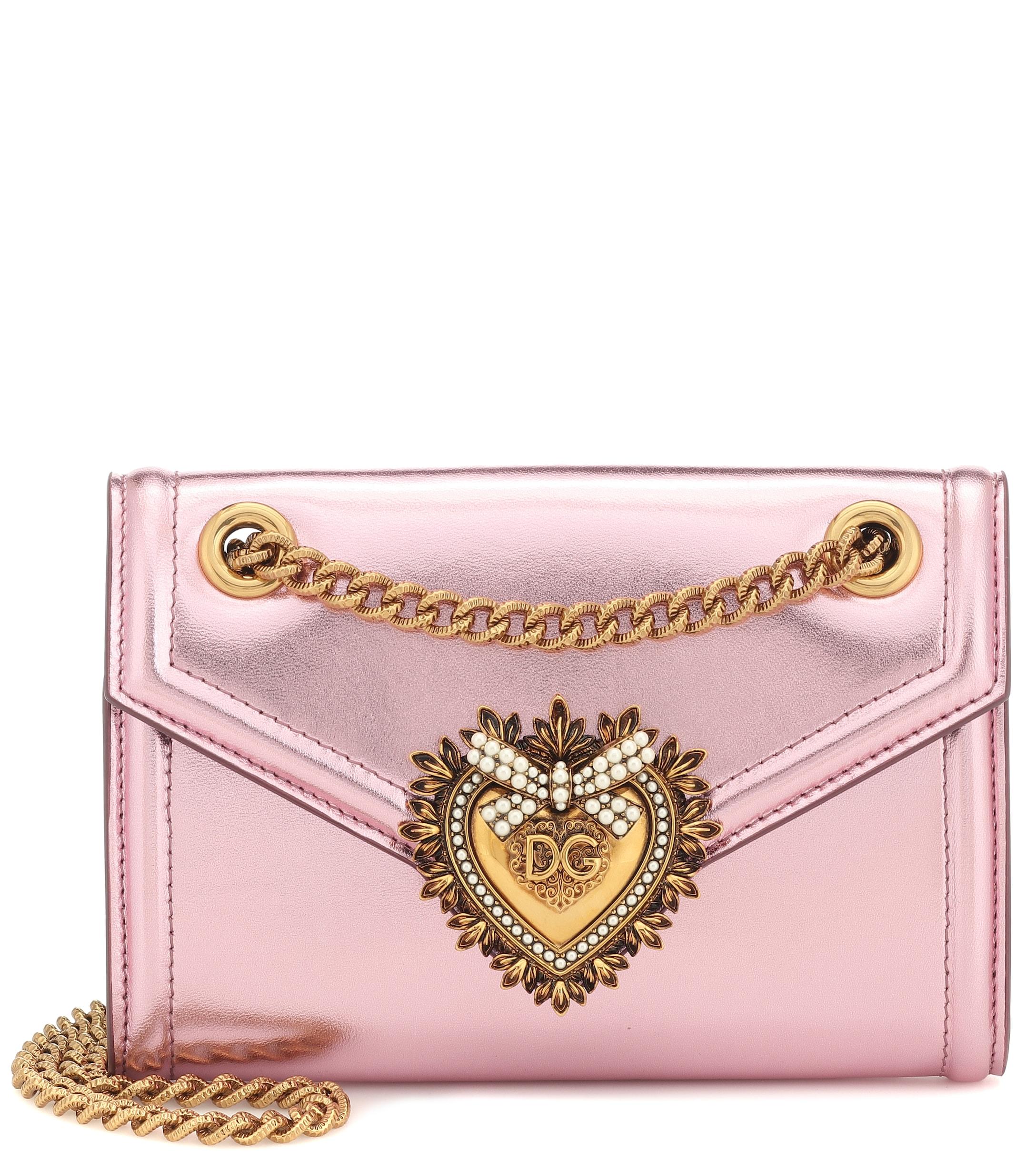 Dolce & Gabbana Devotion Mini Leather Shoulder Bag Lyst