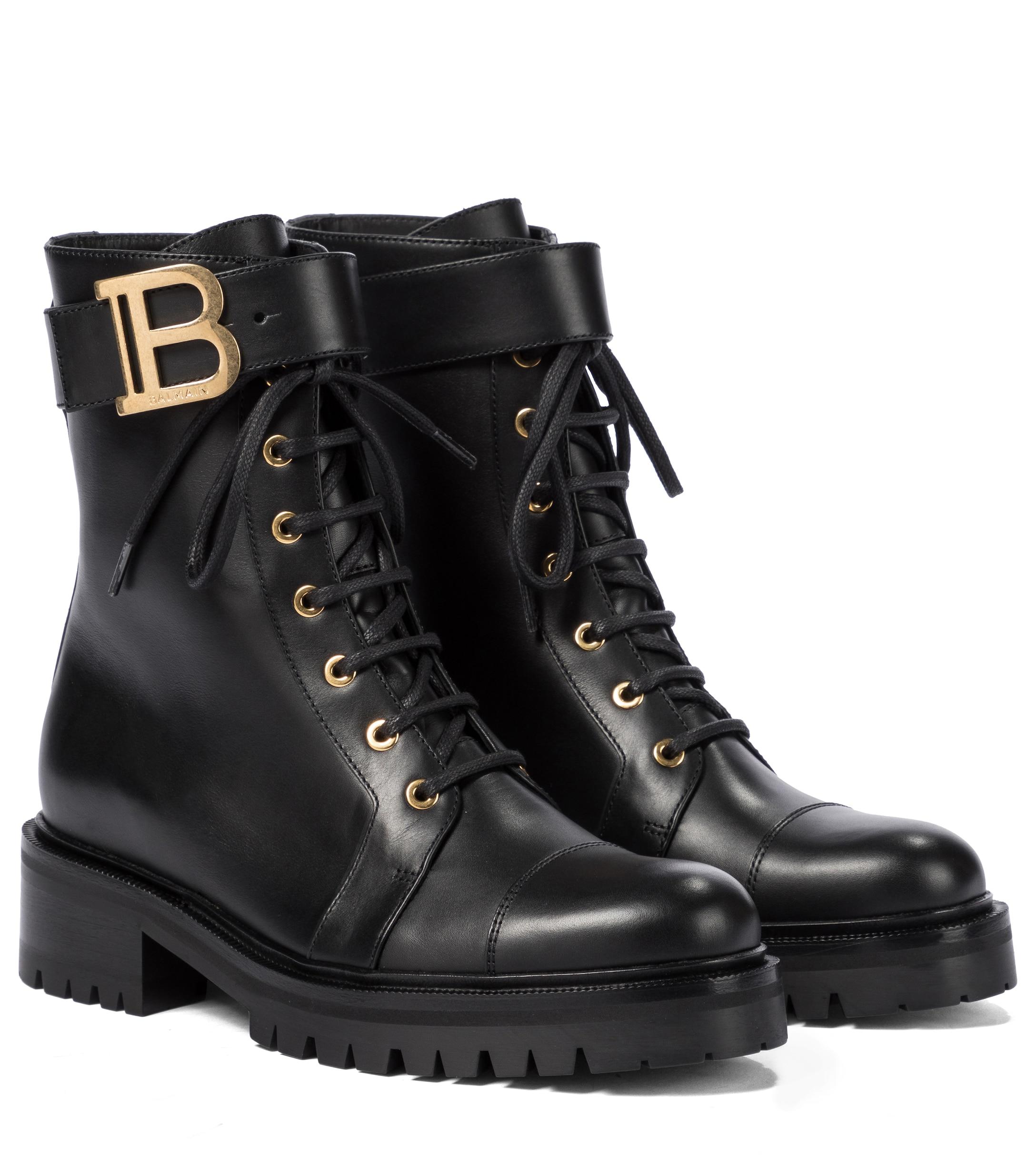 balmain combat boots