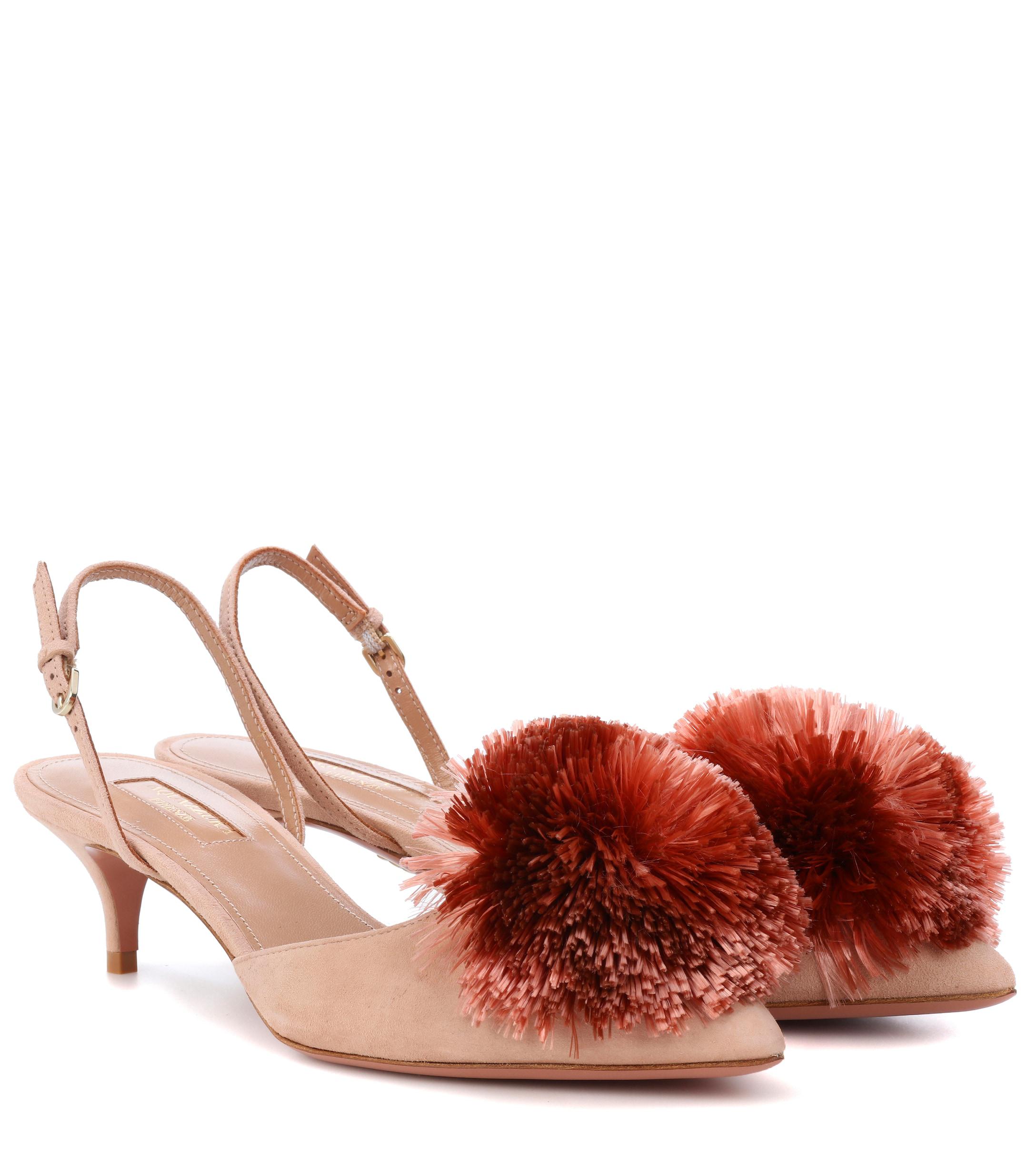 aquazzura powder puff pumps