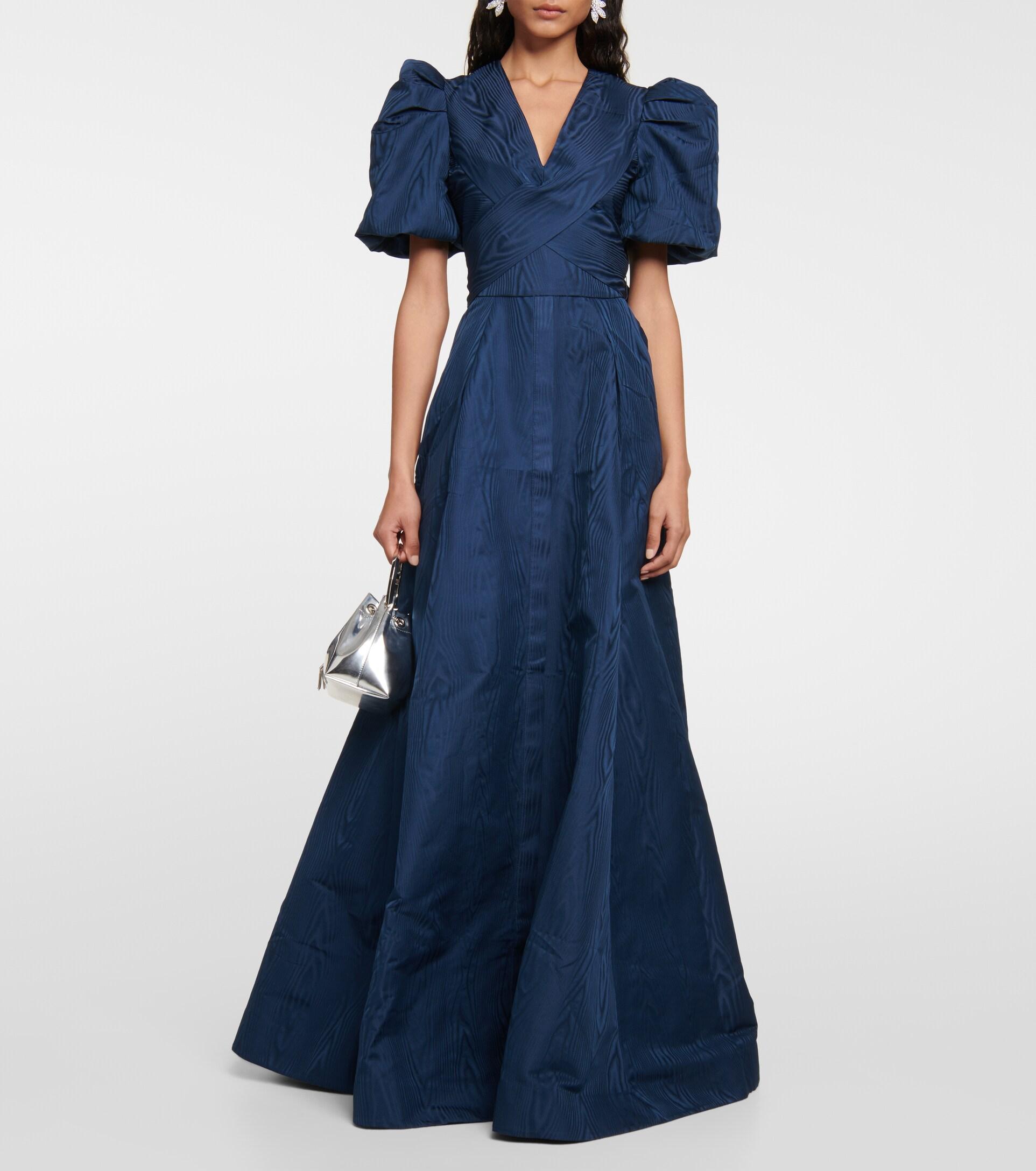 REBECCA VALLANCEC puff-sleeve off-shoulder gown ロングドレス Matchmaker puff-sleeve off-shoulder gown in white - Rebecca
