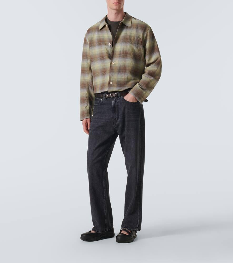 Our Legacy Sweetheart Dress Leather Low-Top Boots in Black