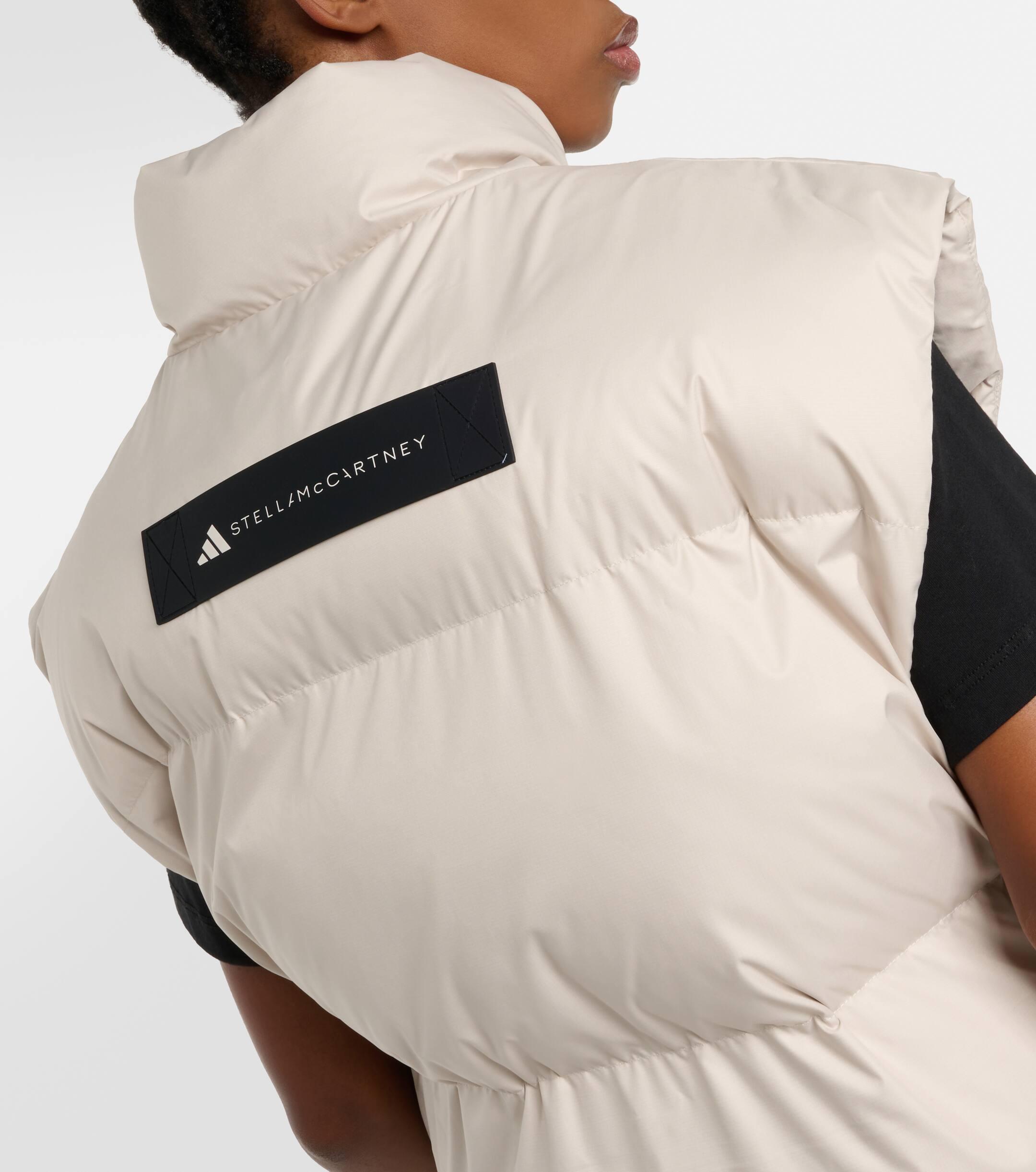 adidas By Stella McCartney Logo-Patch Padded Gilet in Natural