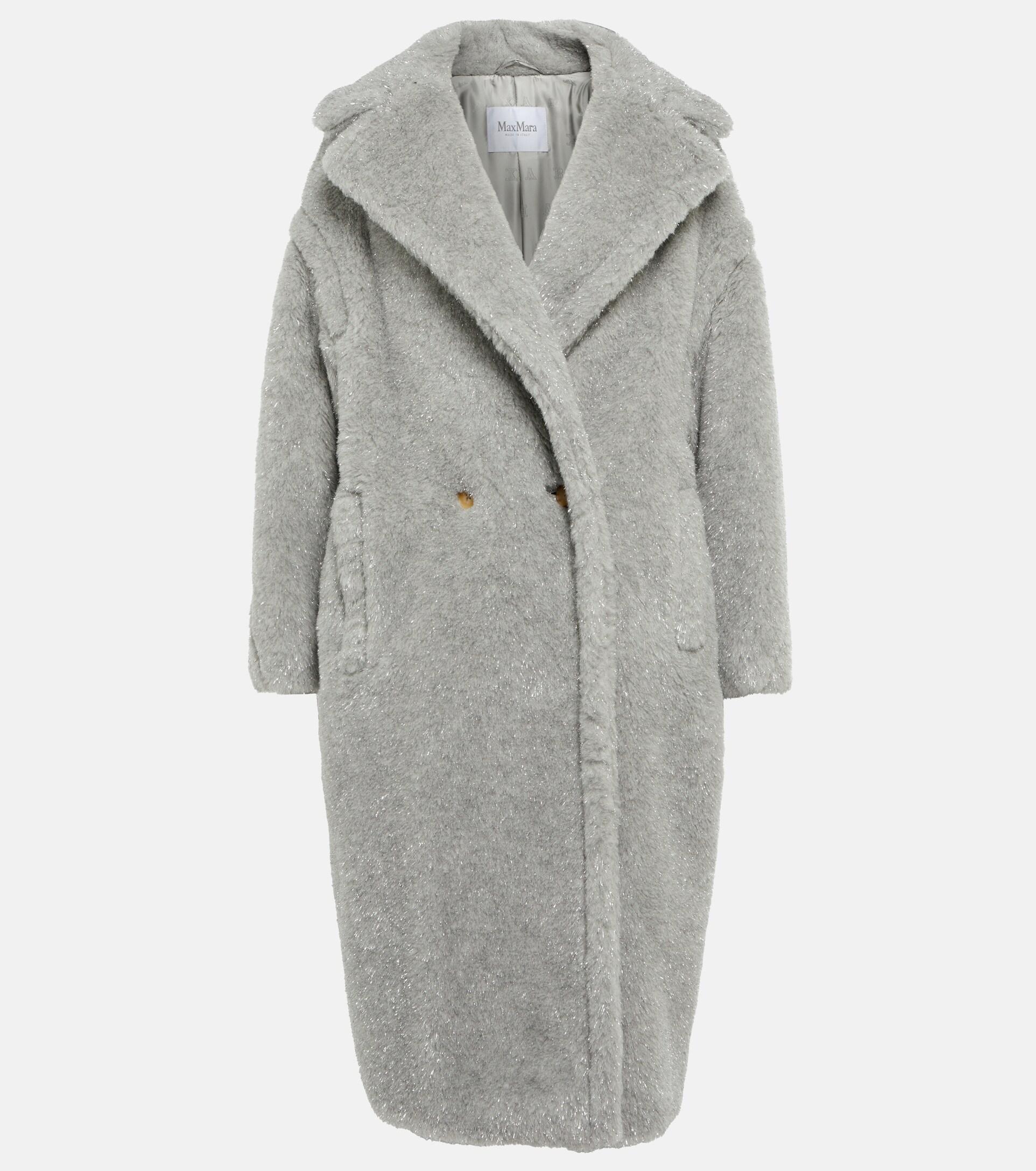 Max Mara Teddy Bear Icon Alpaca And Wool-blend Coat in Gray | Lyst