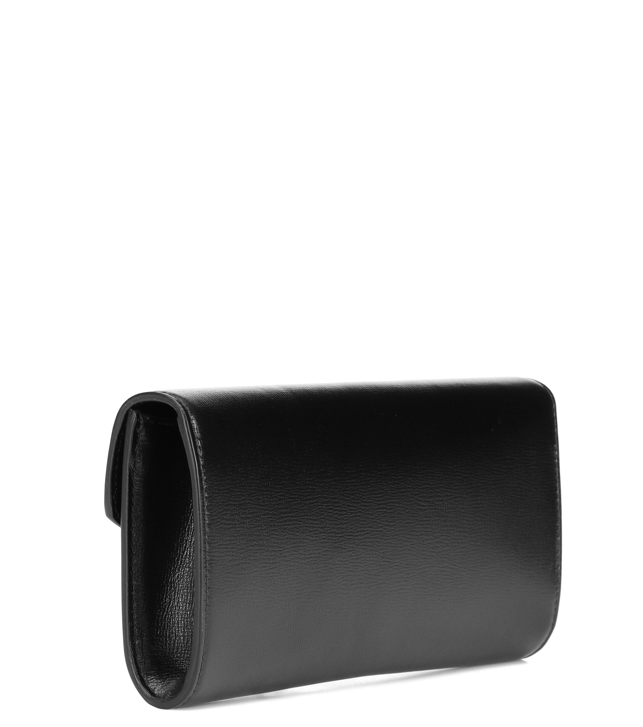 Gucci Double G Broadway Clutch Leather Black | Lyst