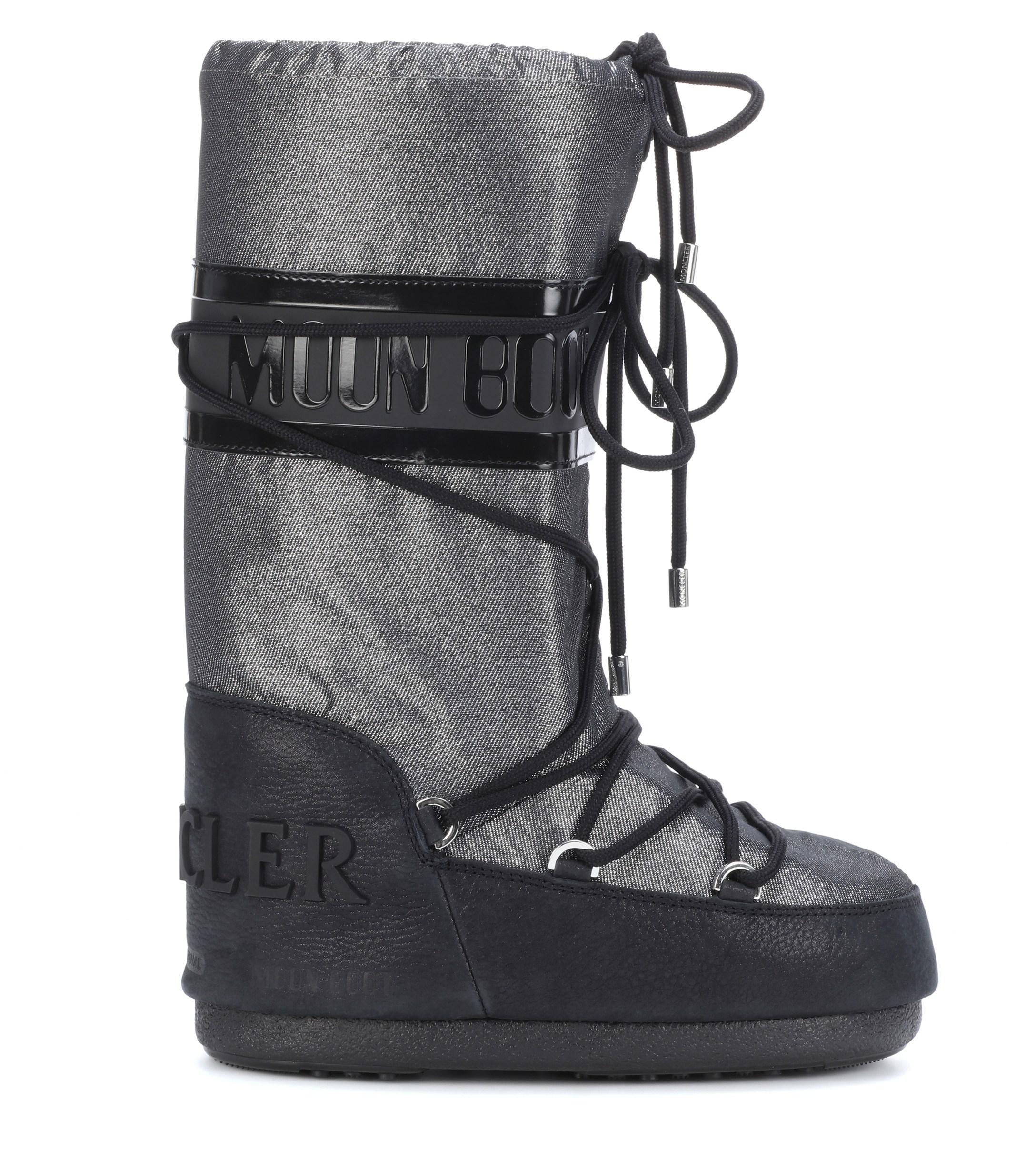 Moncler X Moon Boot® Ankle Boots in Silver (Metallic) | Lyst