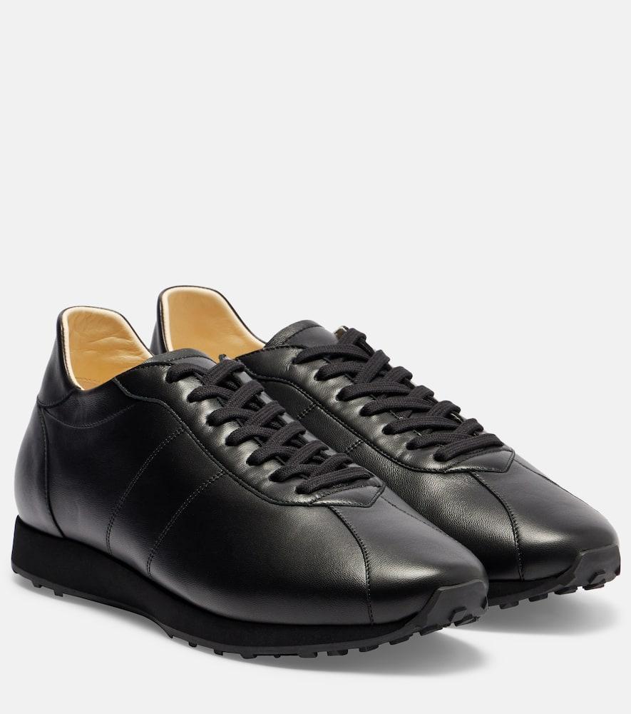 スニーカー The Row Two-Tone Canvas Mica Sneakers Mica Sneaker Black in Wool and Nylon – The Row