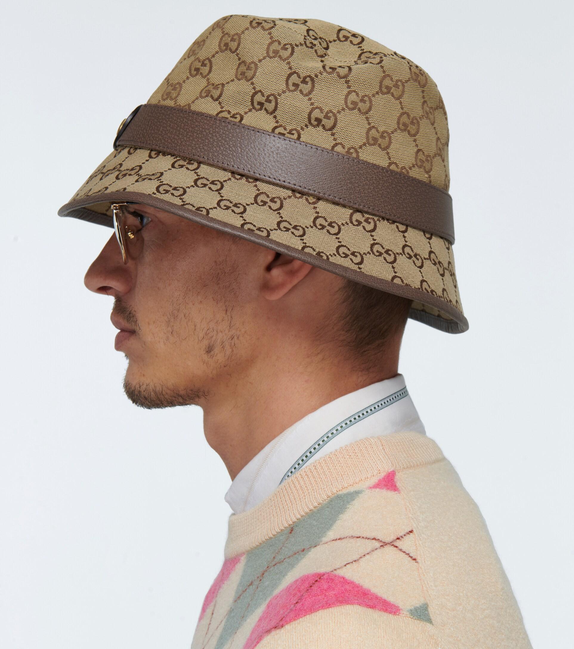 Gucci GG Canvas Fedora Hat in Natural 