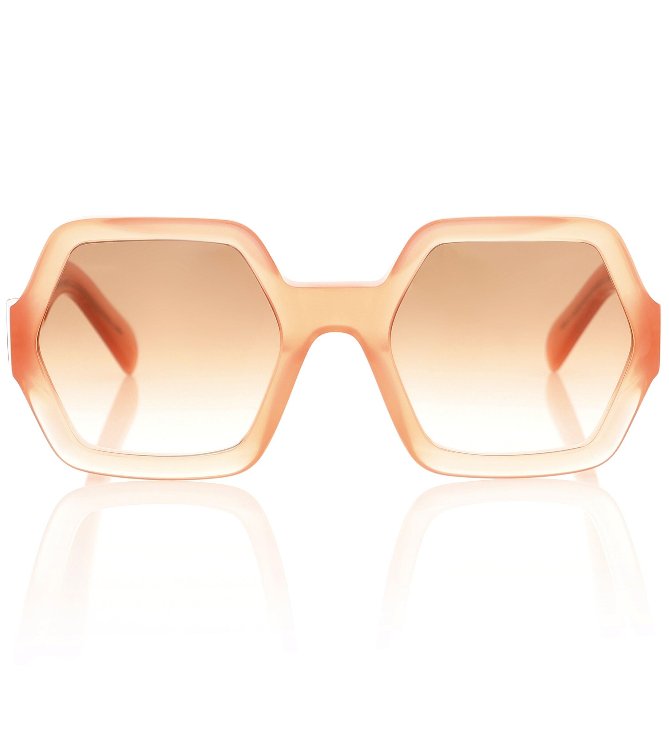 Celine Hexagonal Sunglasses in Pink | Lyst