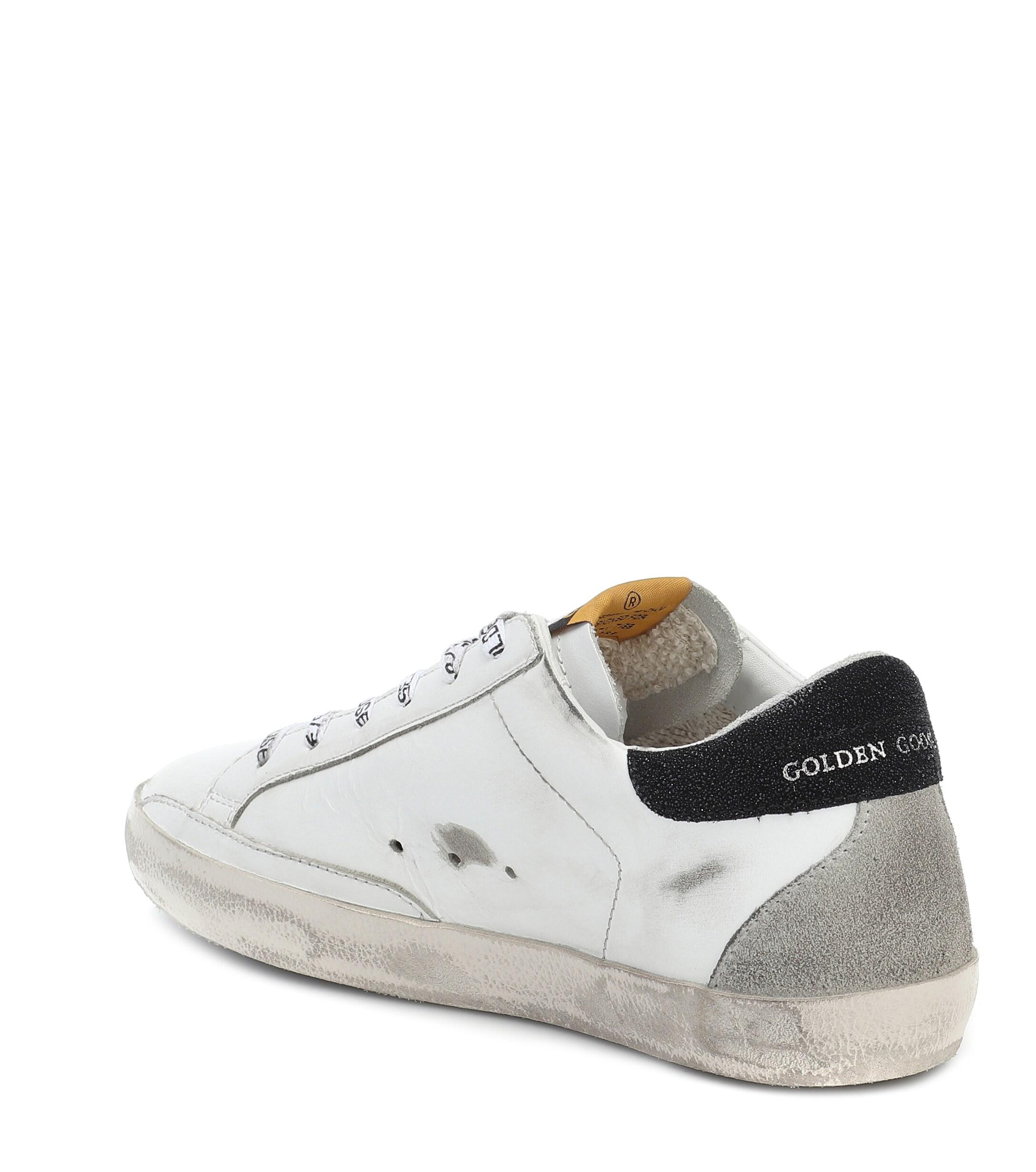 golden goose superstar w5 leather trainers