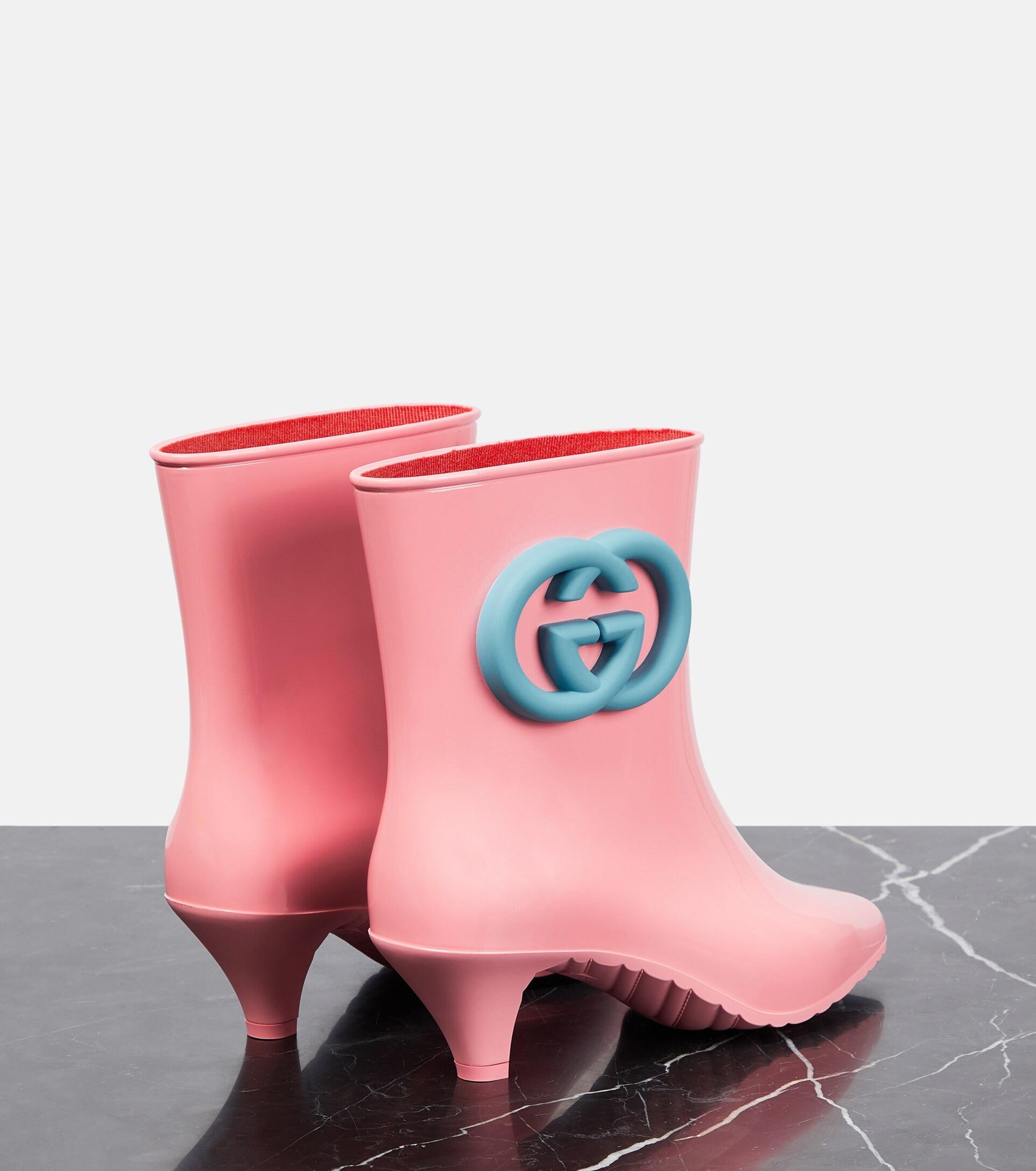 Gucci Interlocking G Ankle Boot in Pink Lyst