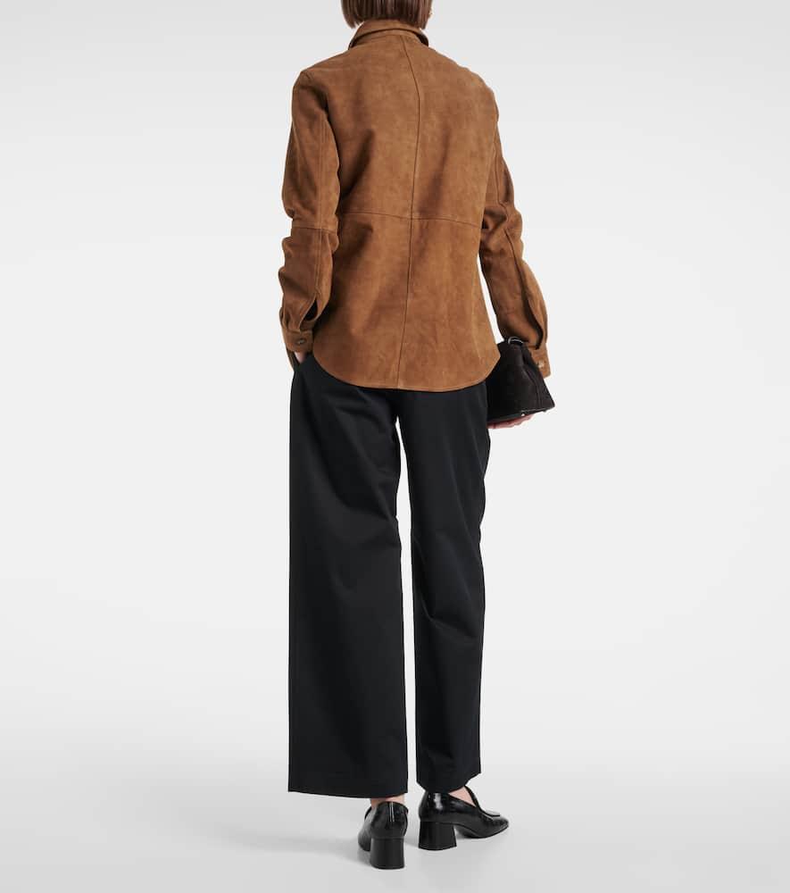 fashion toteme suede blazer