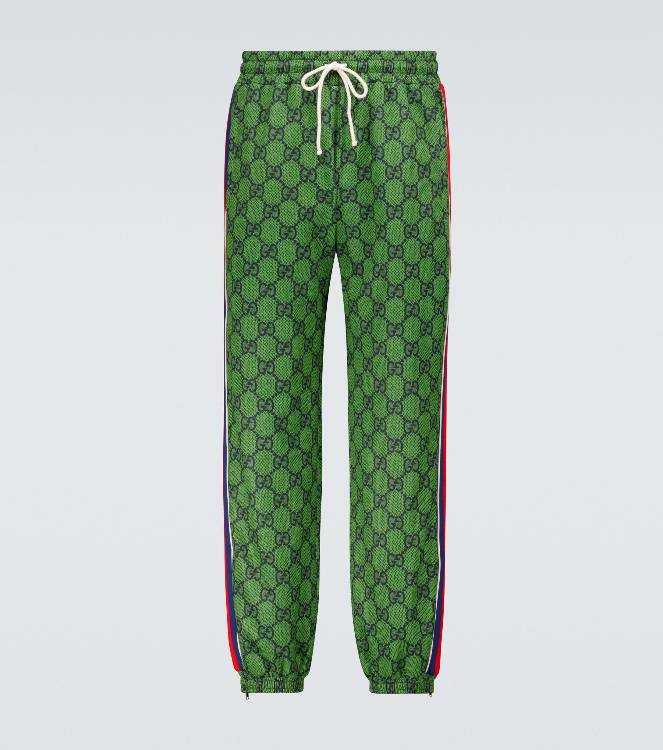 Pantalon de survêtement GG en jersey Gucci pour homme en coloris Vert | Lyst