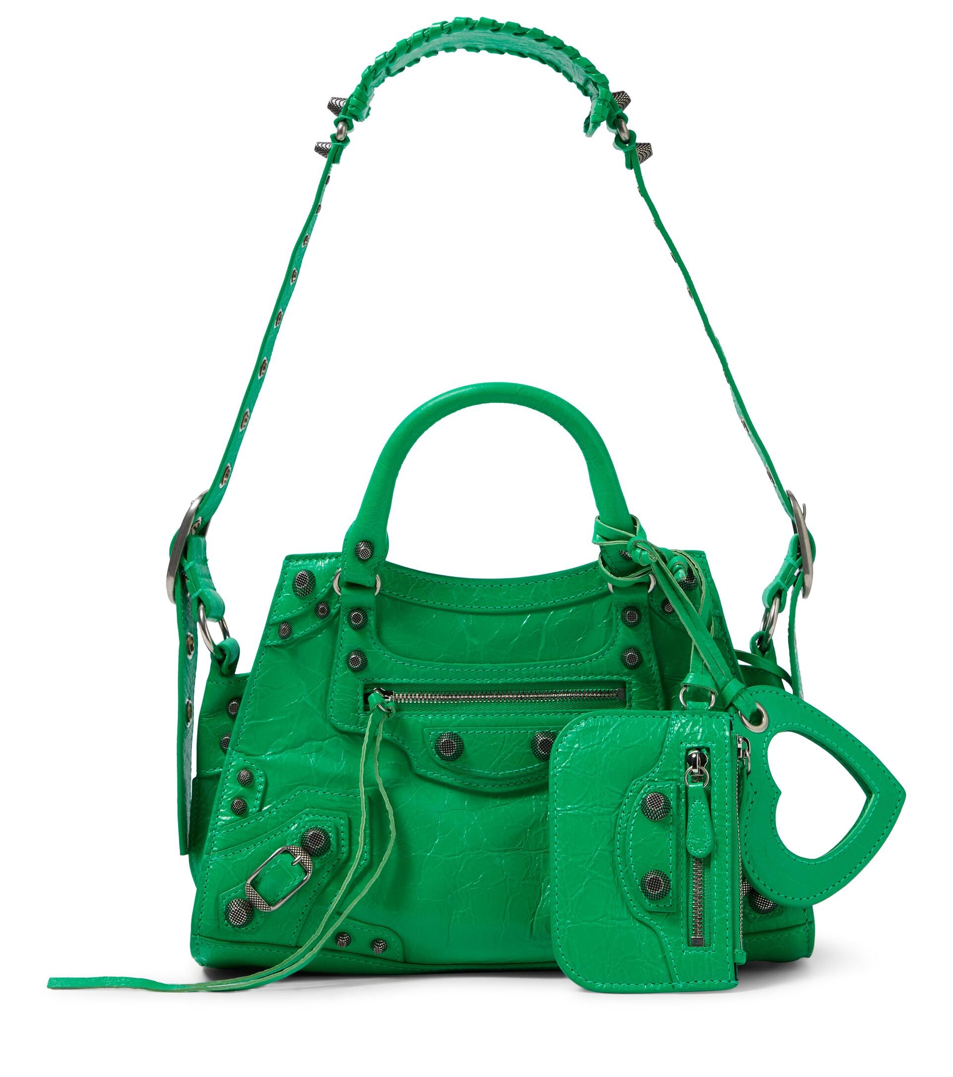 Balenciaga Neo Cagole Xs Leather Tote Bag in Green | Lyst