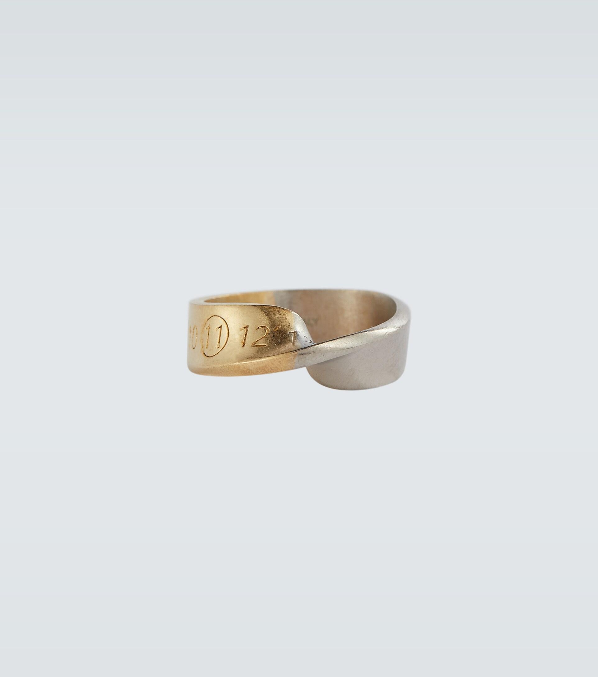 Maison Margiela Twisted Number Ring in White for Men | Lyst