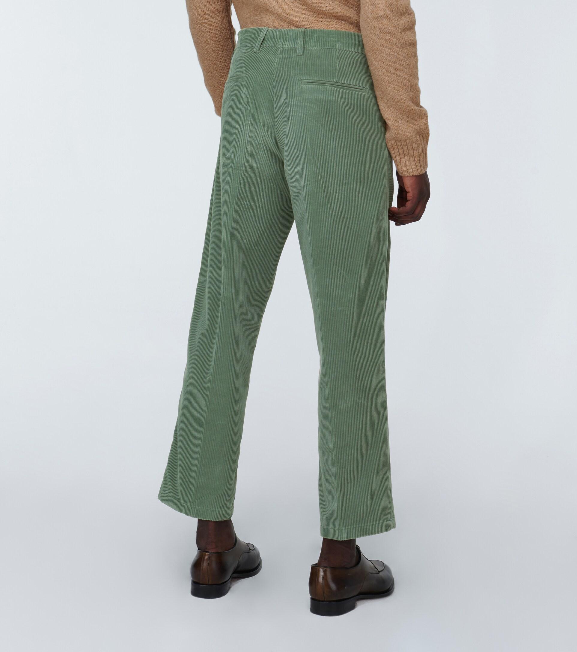 Etro Wide-leg Corduroy Pants in Green 