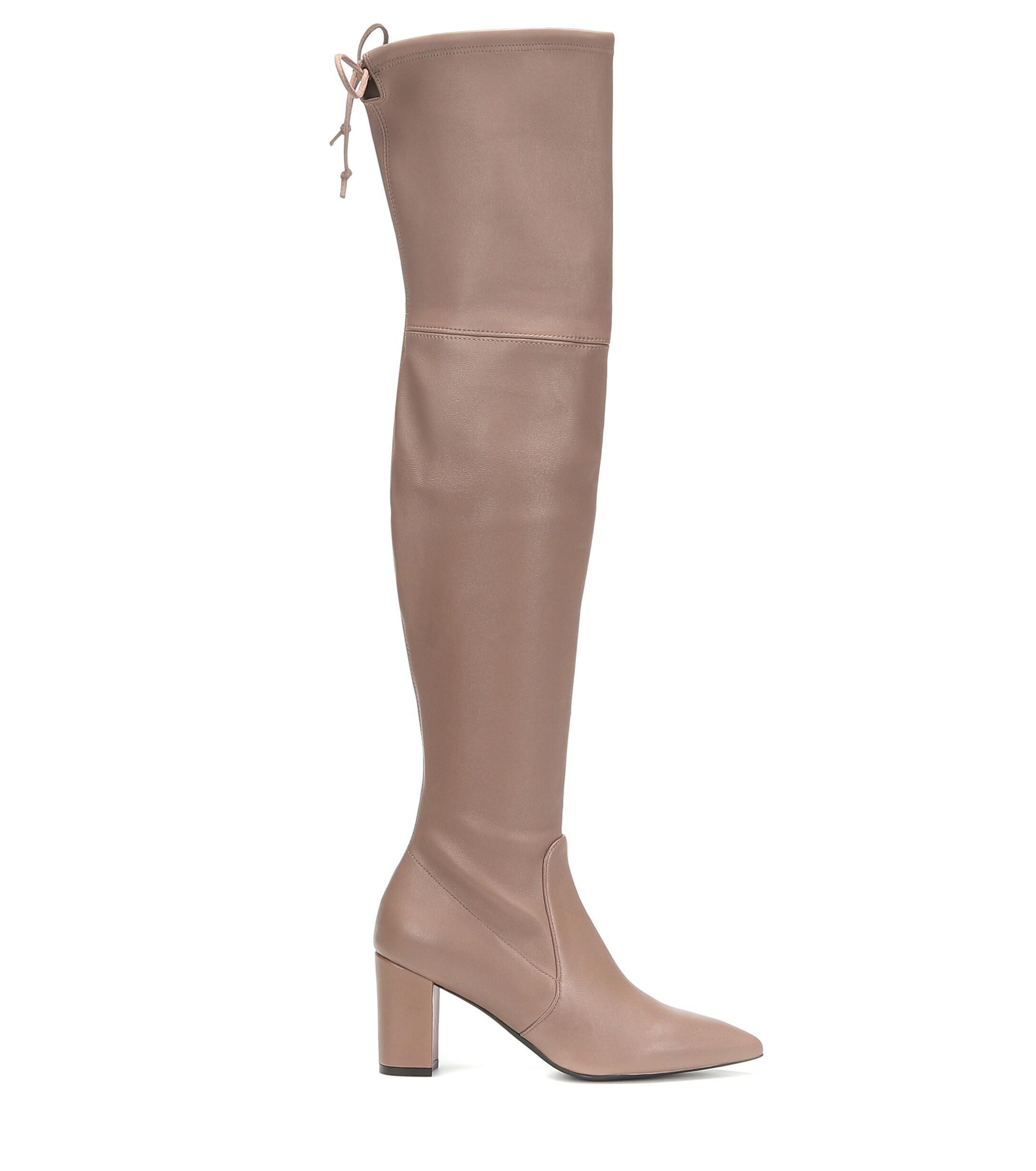 Stuart Weitzman Leather Lesley 75 Over-the-knee Boots in Beige (Brown) -  Lyst
