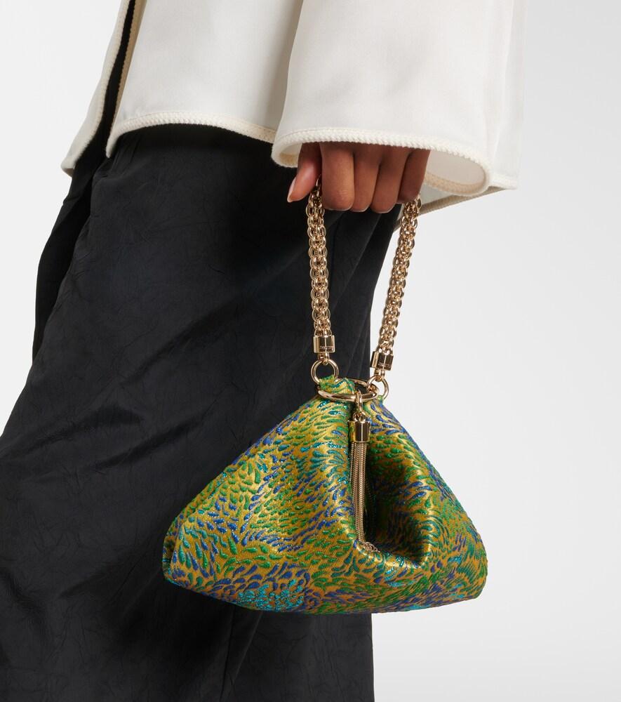Jimmy Choo Callie Small Brocade Tote Bag in Green | Lyst UK