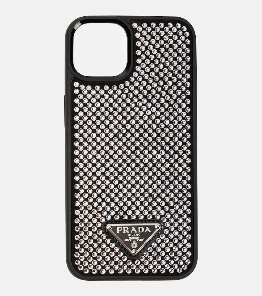 し*す様 【ほぼ未使用】　PRADA iPhone13ケース　クリスタル　希少 Prada Crystal-Embellished Iphone 13 Case in Black | Lyst UK