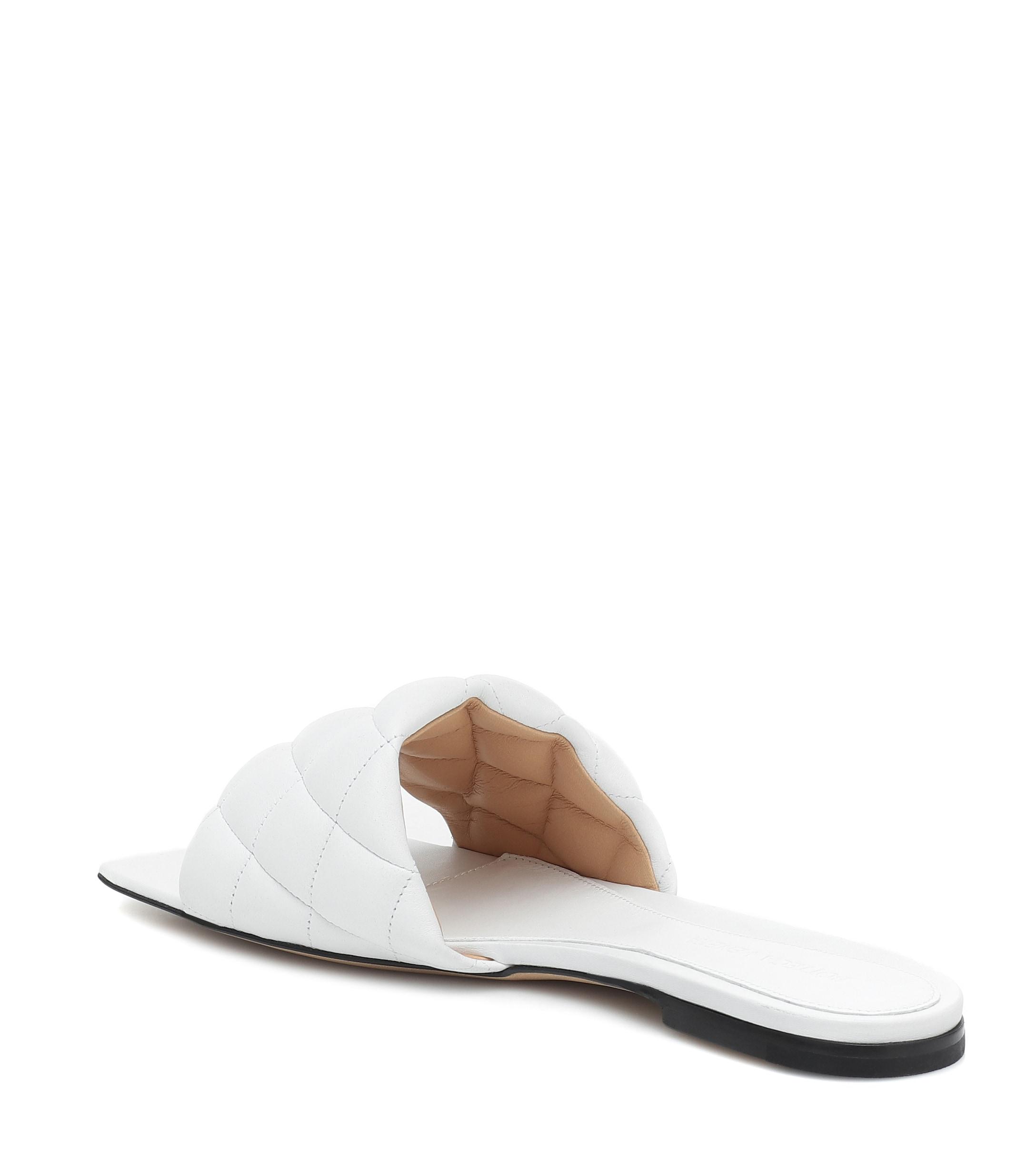 matelassé slide sandal