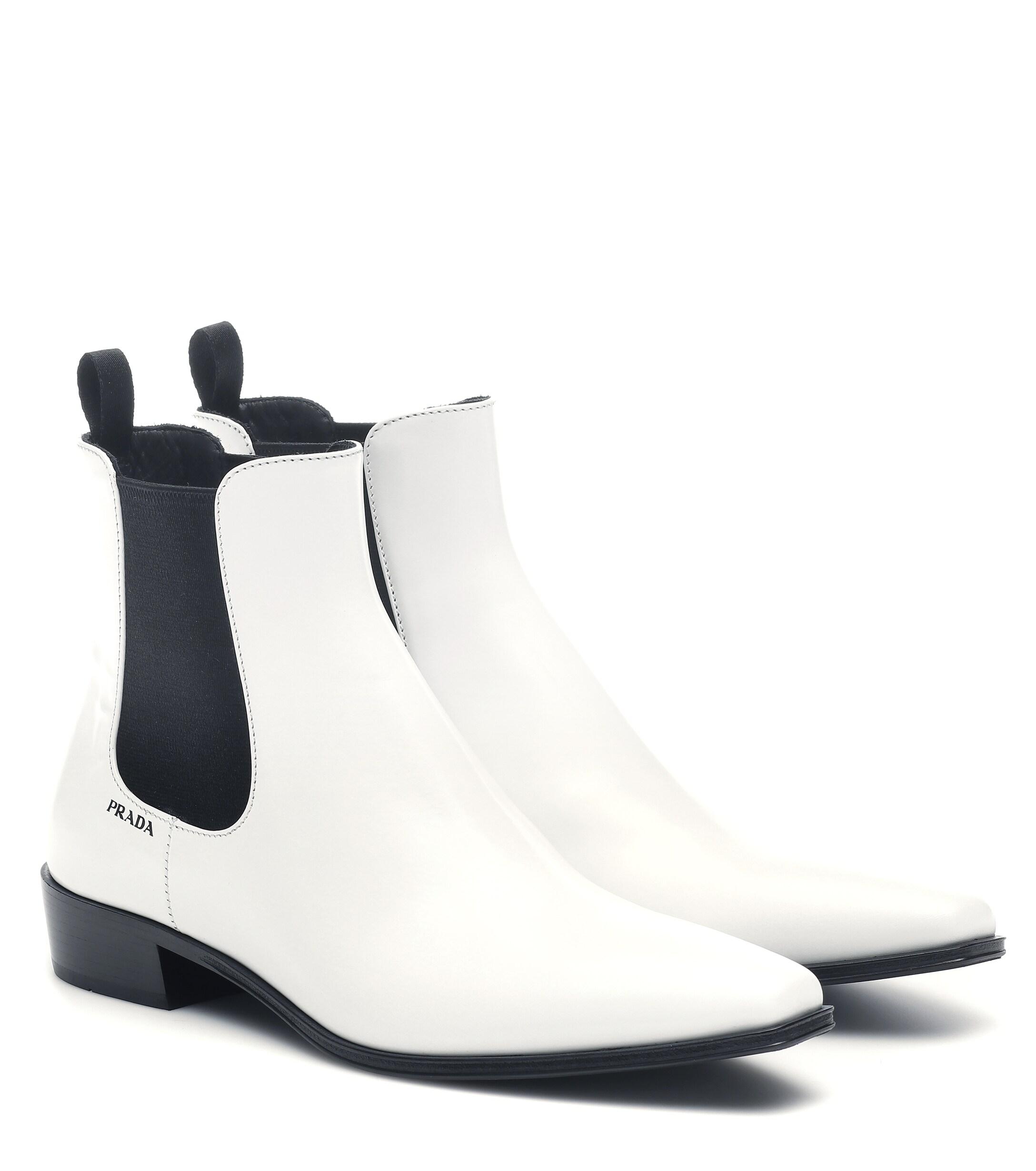 white prada combat boots