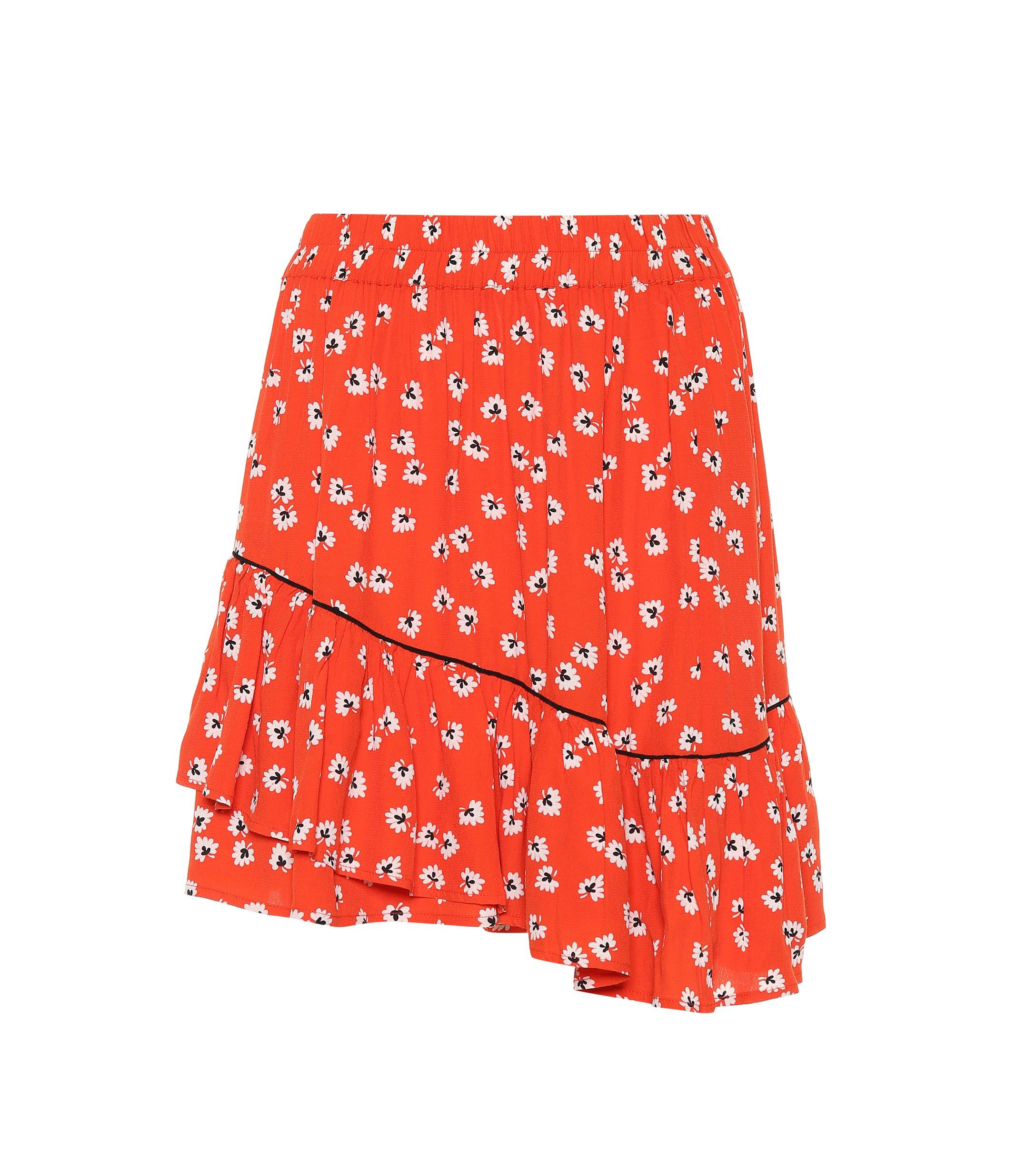 ganni silvery crepe skirt
