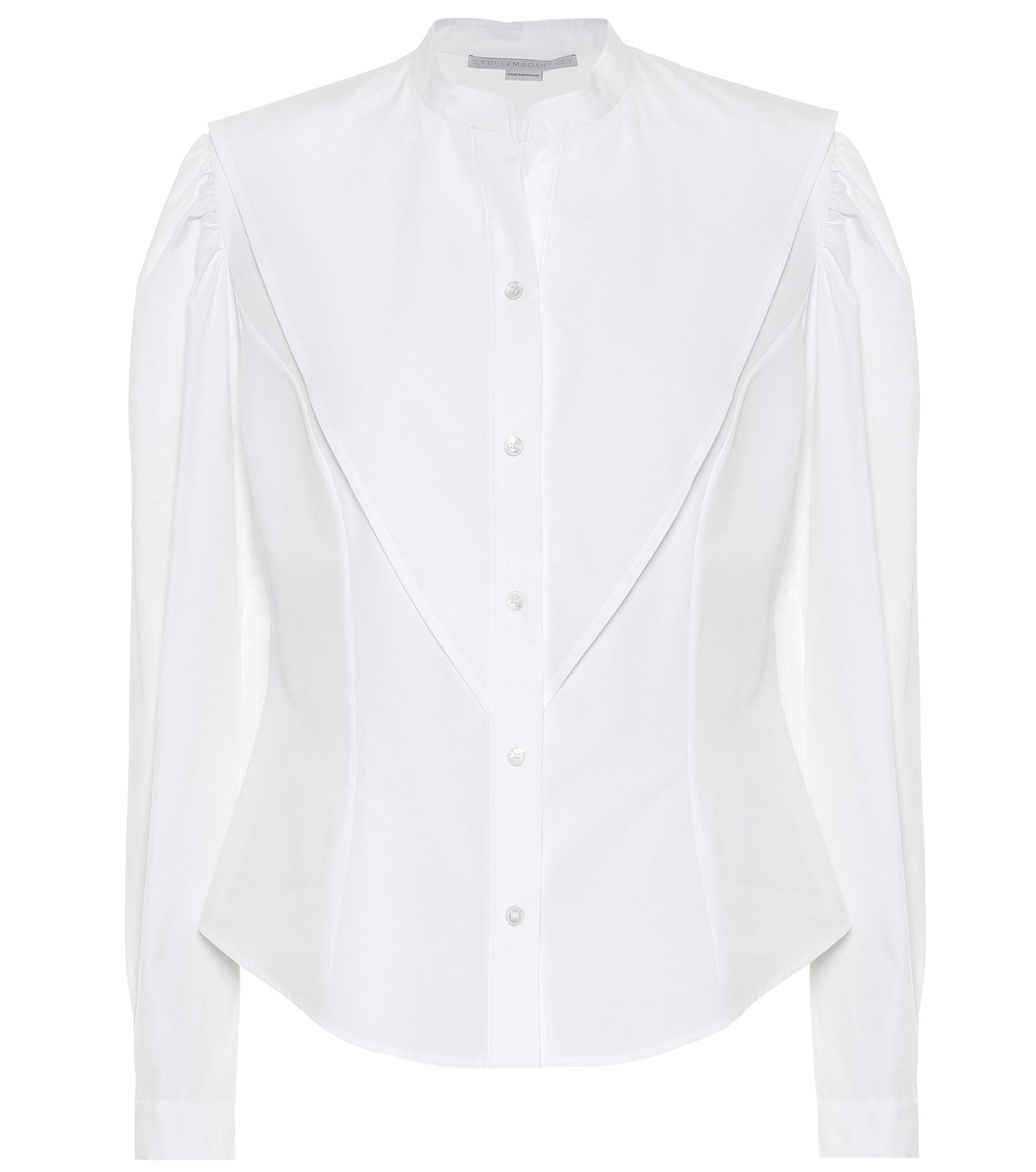 Stella McCartney Cotton-poplin Shirt in White - Lyst