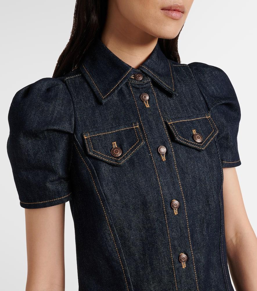 McQueen Denim Dress in Blue Lyst Australia
