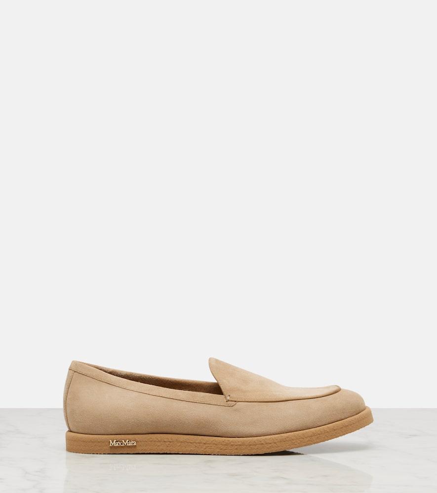 【関税＆送料込み】Max Mara 'Soft Loafers' Loafers Max Mara Black Genie Patent Fringes Loafers - Size 37