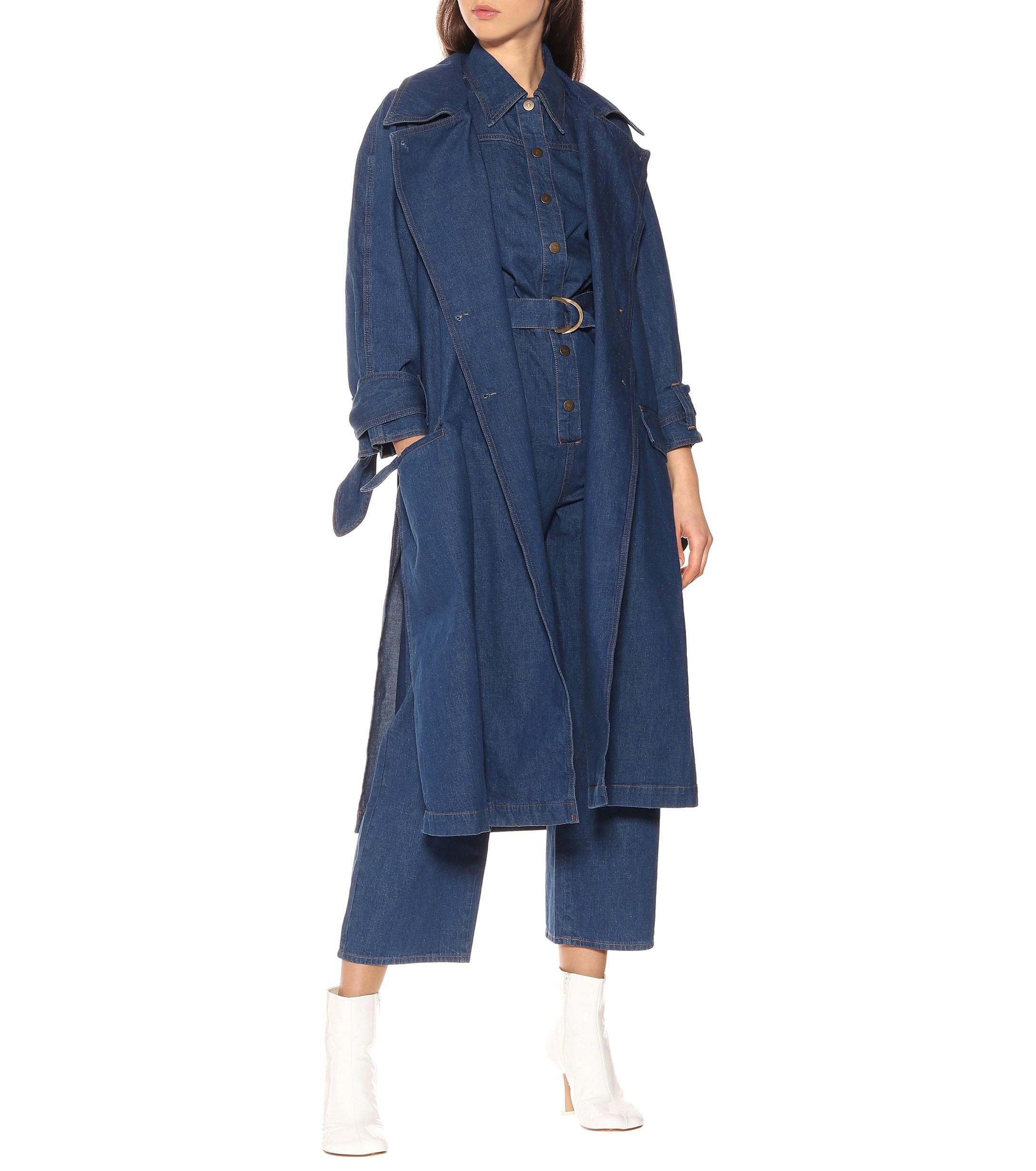 M.i.h Jeans Audie Denim Trench Coat in Blue - Lyst