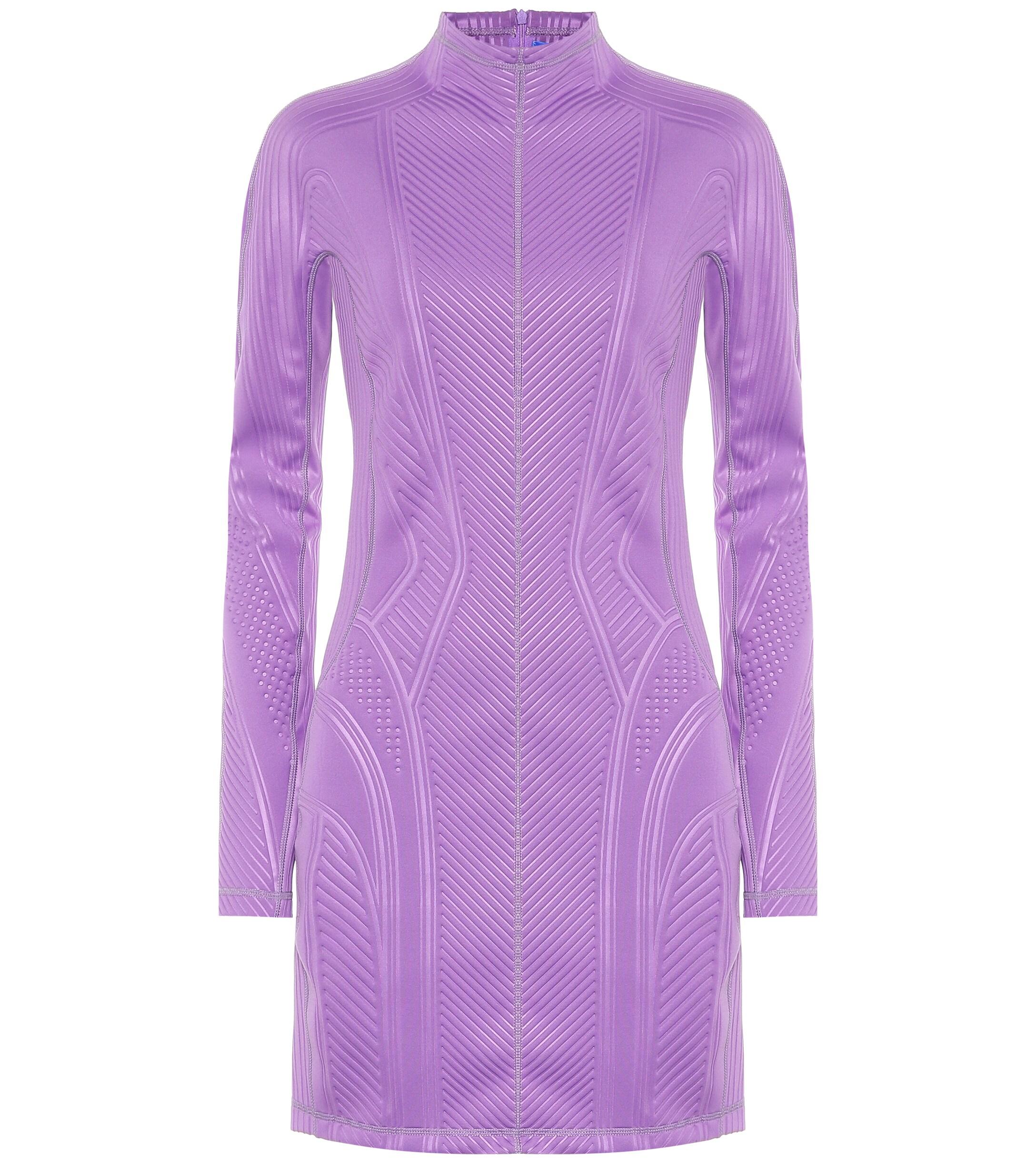 mugler purple dress