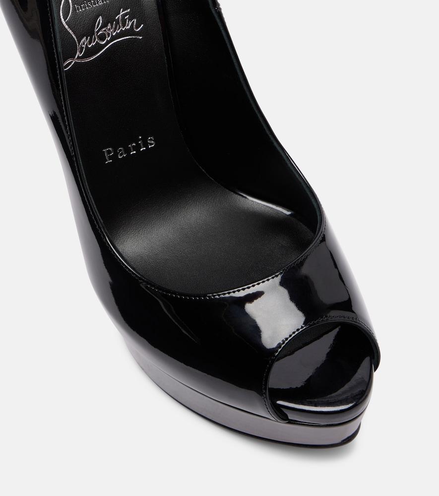 Christian Louboutin Lady Z 160 Patent Leather Peep-Toe Pumps in