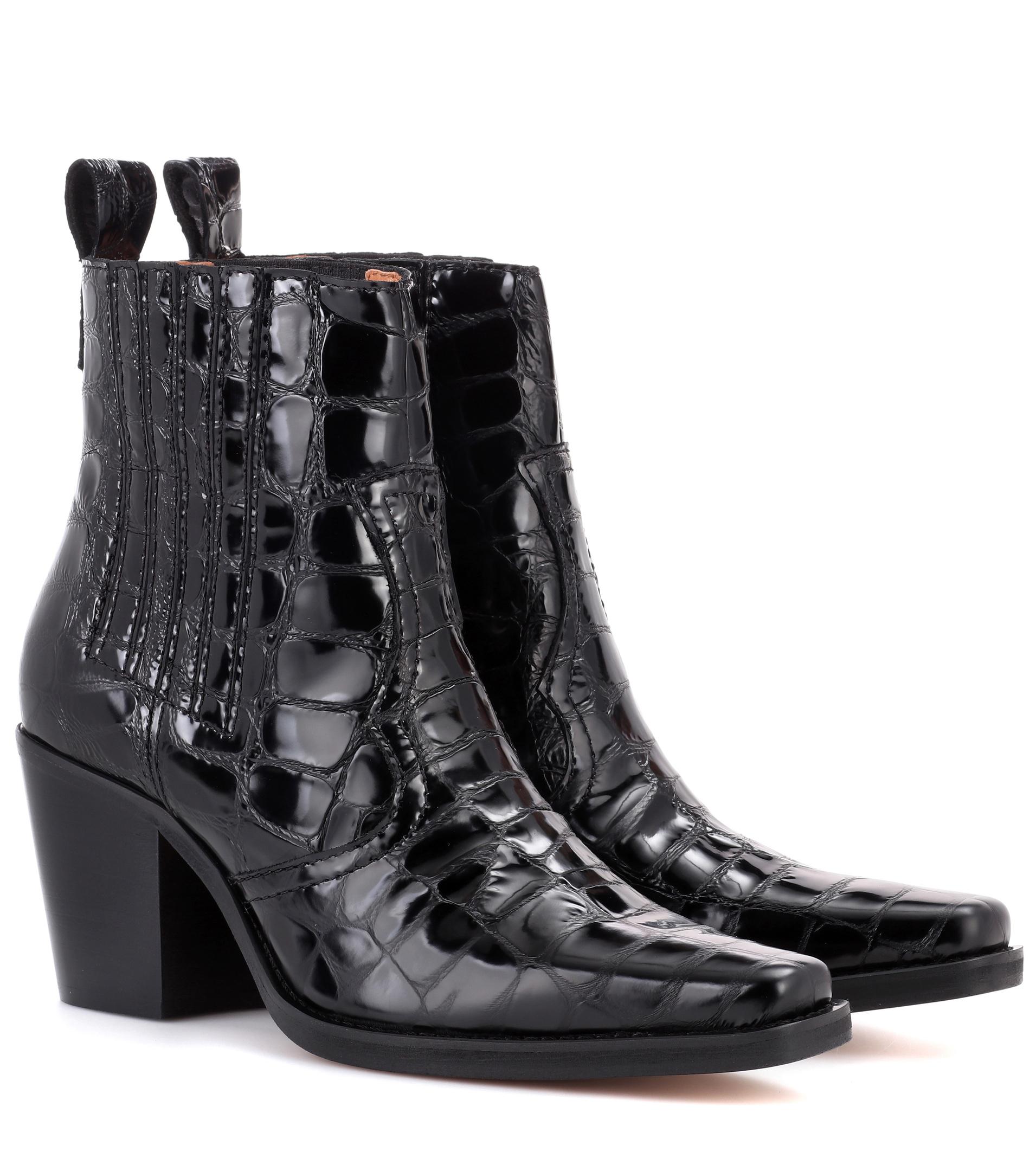 ganni callie boots white