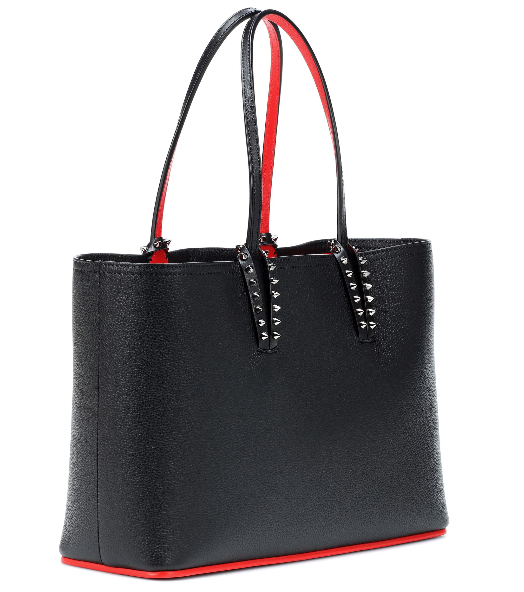 Christian Louboutin Cabata Small Leather Tote in Black,Black (Black) - Lyst