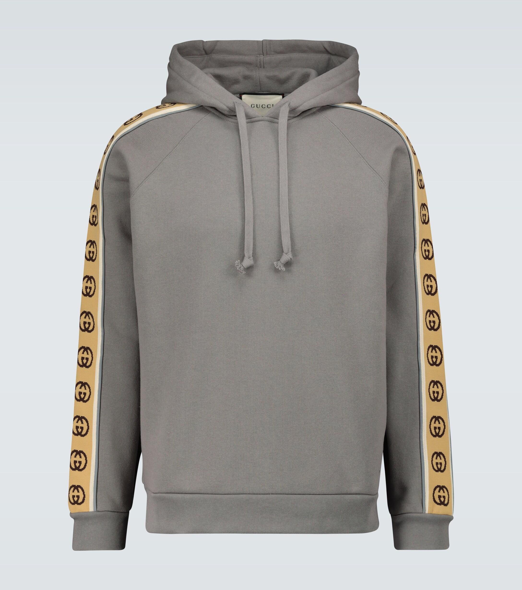 cotton jersey hooded sweatshirt gucci