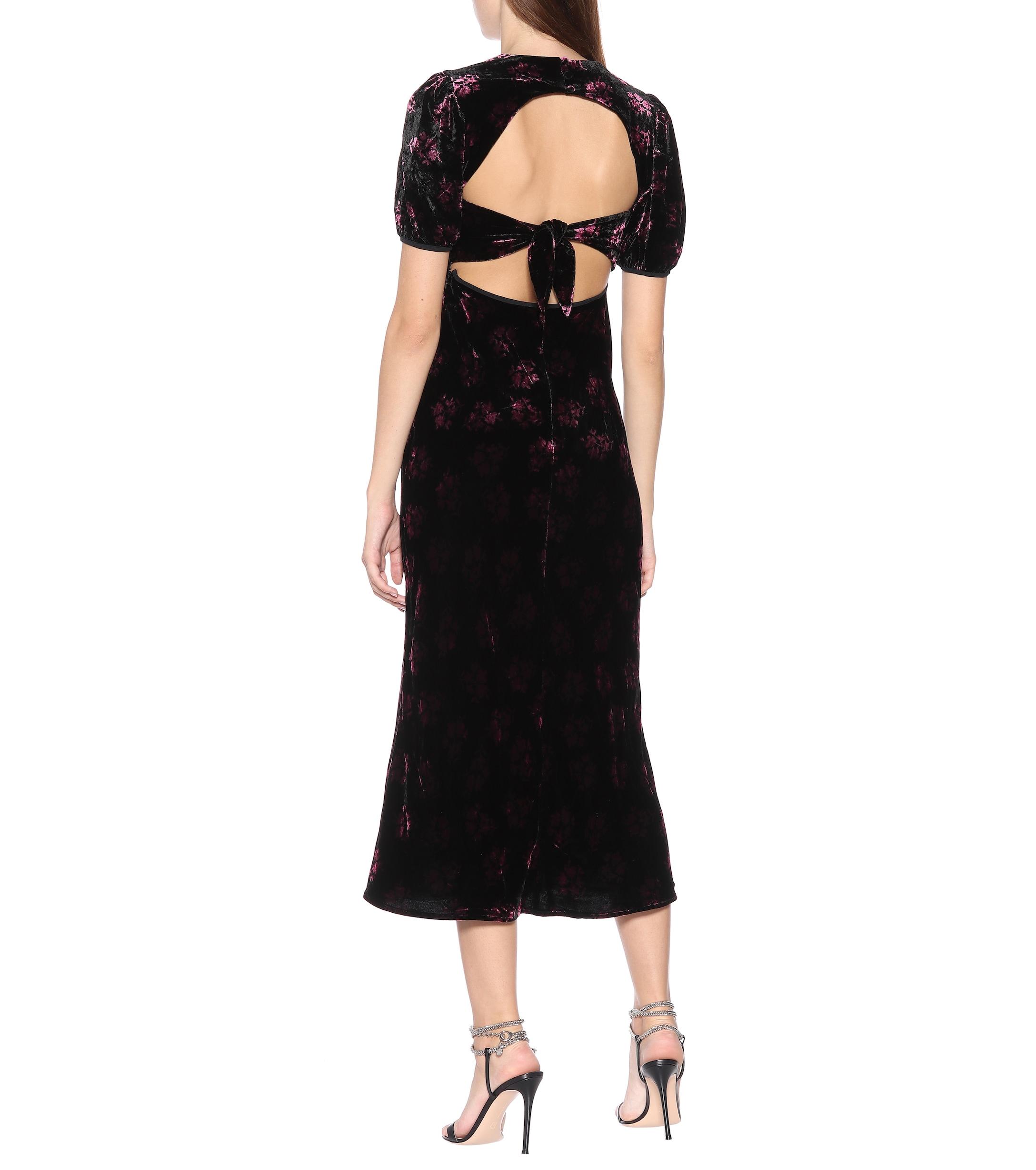 RIXO London Daisy Velvet Floral Maxi Dress in Black Save 70 Lyst
