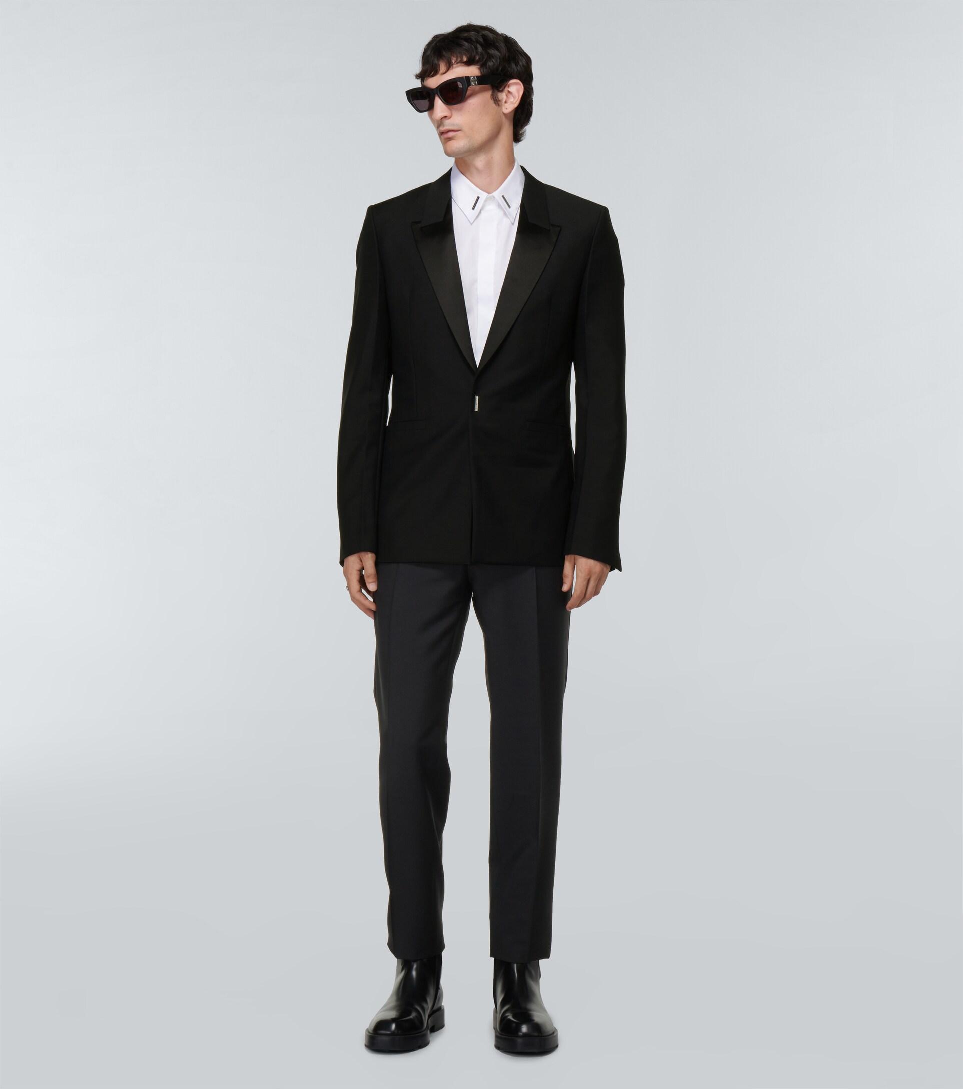 Givenchy Wool And Mohair Blend Suit Jacket in Black for Men | Lyst