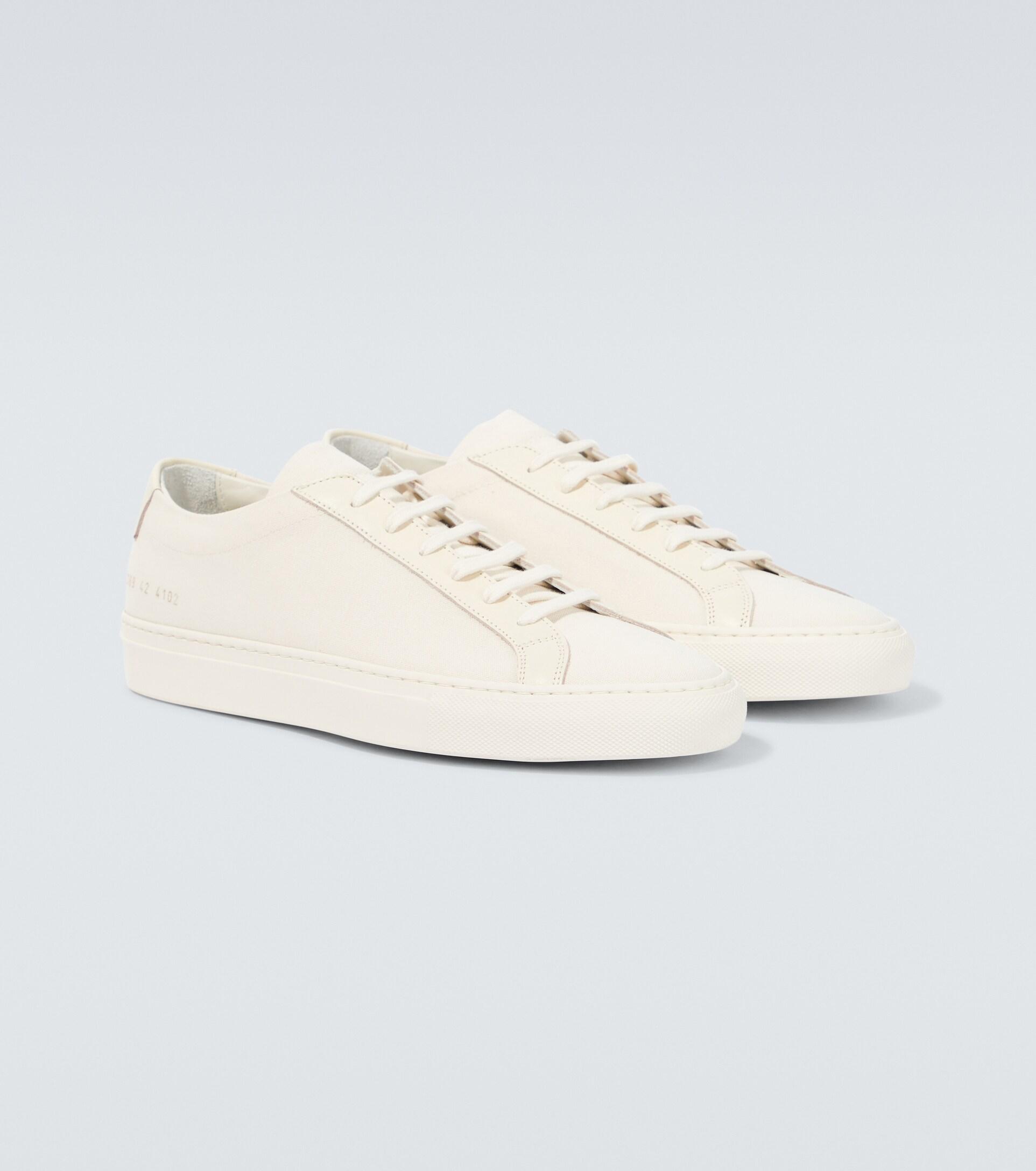 Common Projects Achilles Leather And Canvas Sneakers in