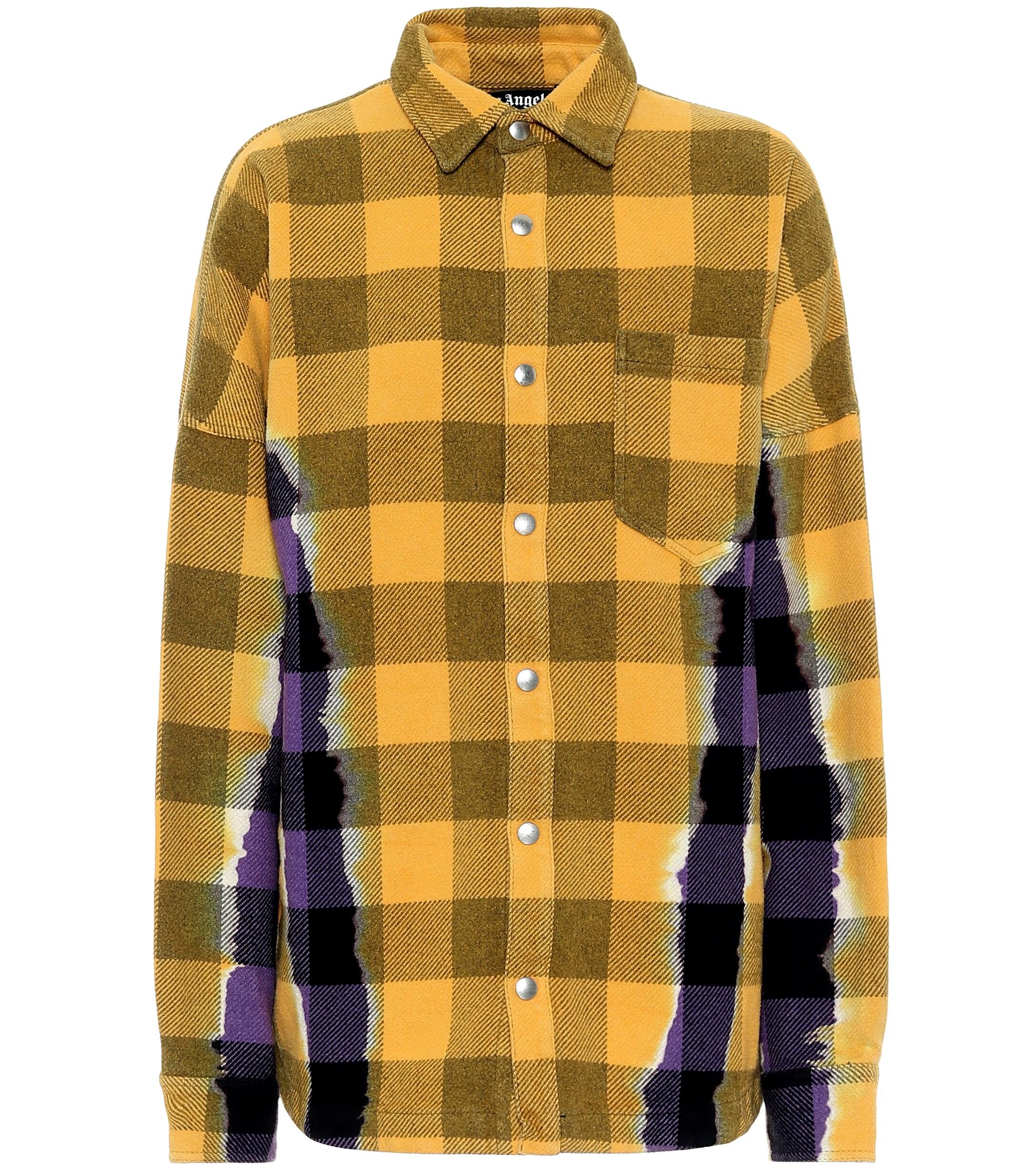 Palm Angels Checked Cotton-blend Shirt - Lyst