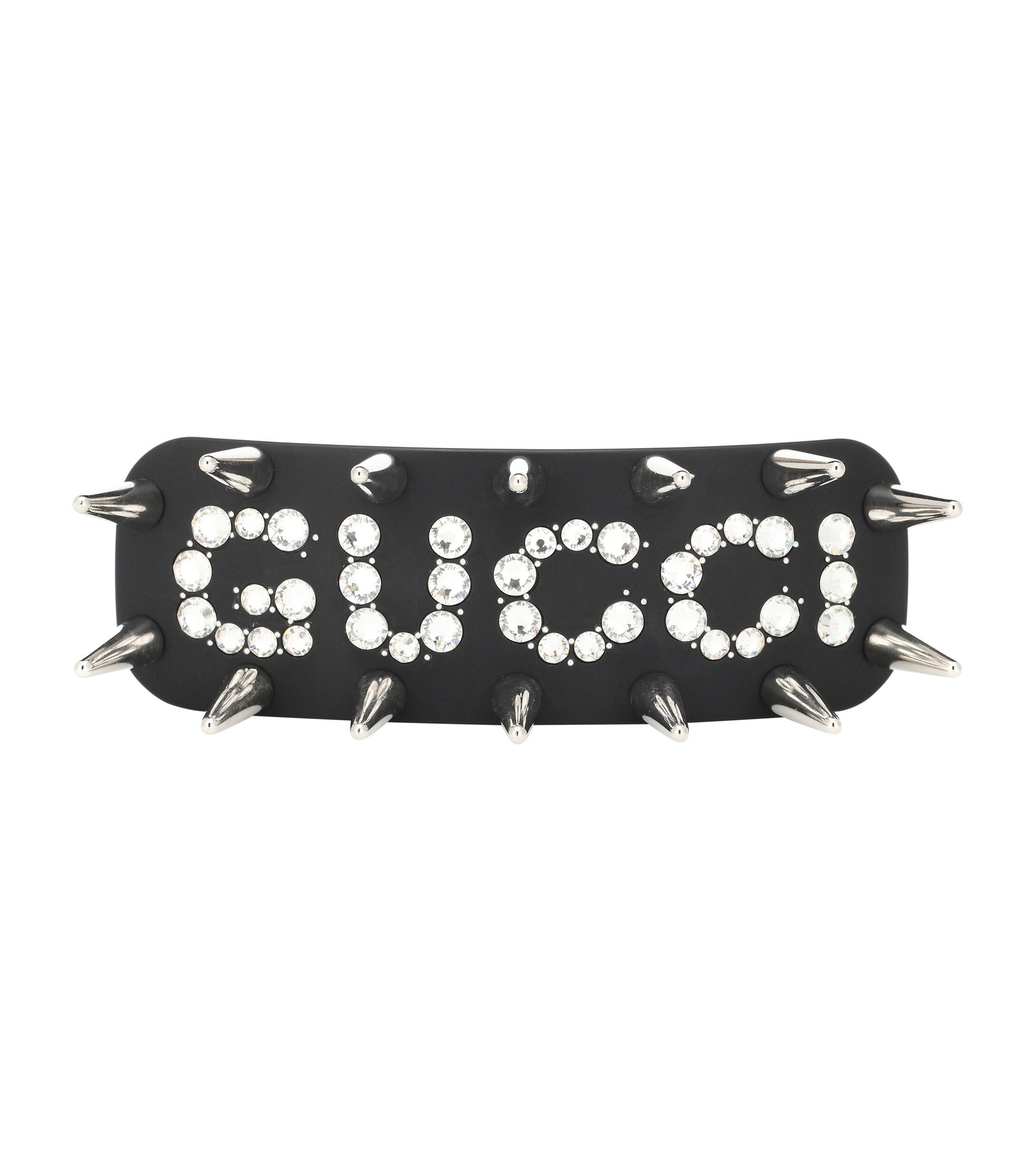 Gucci Embellished Hair Clip in Black Lyst
