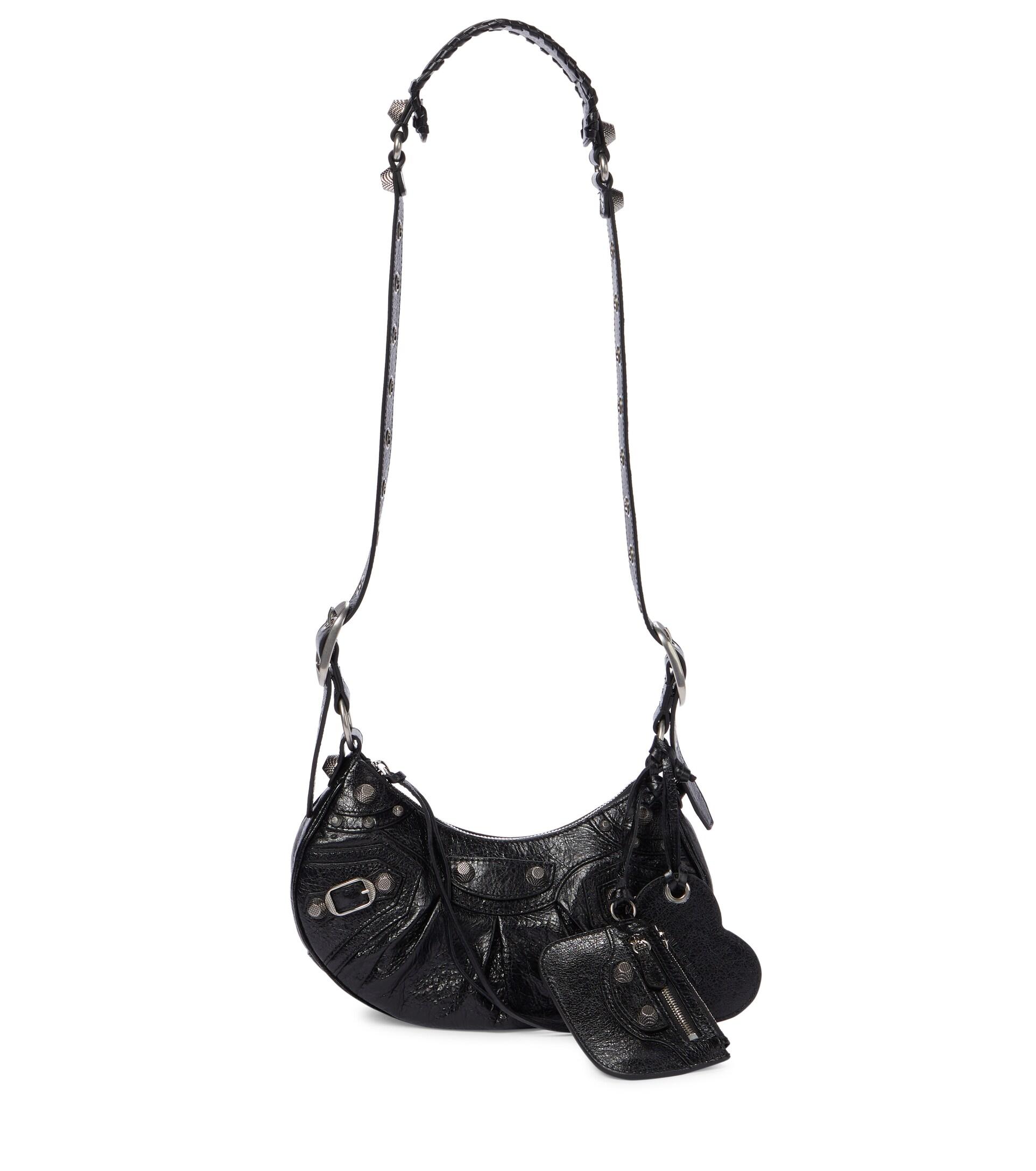 Balenciaga Le Cagole Xs Leather Shoulder Bag in Black | Lyst