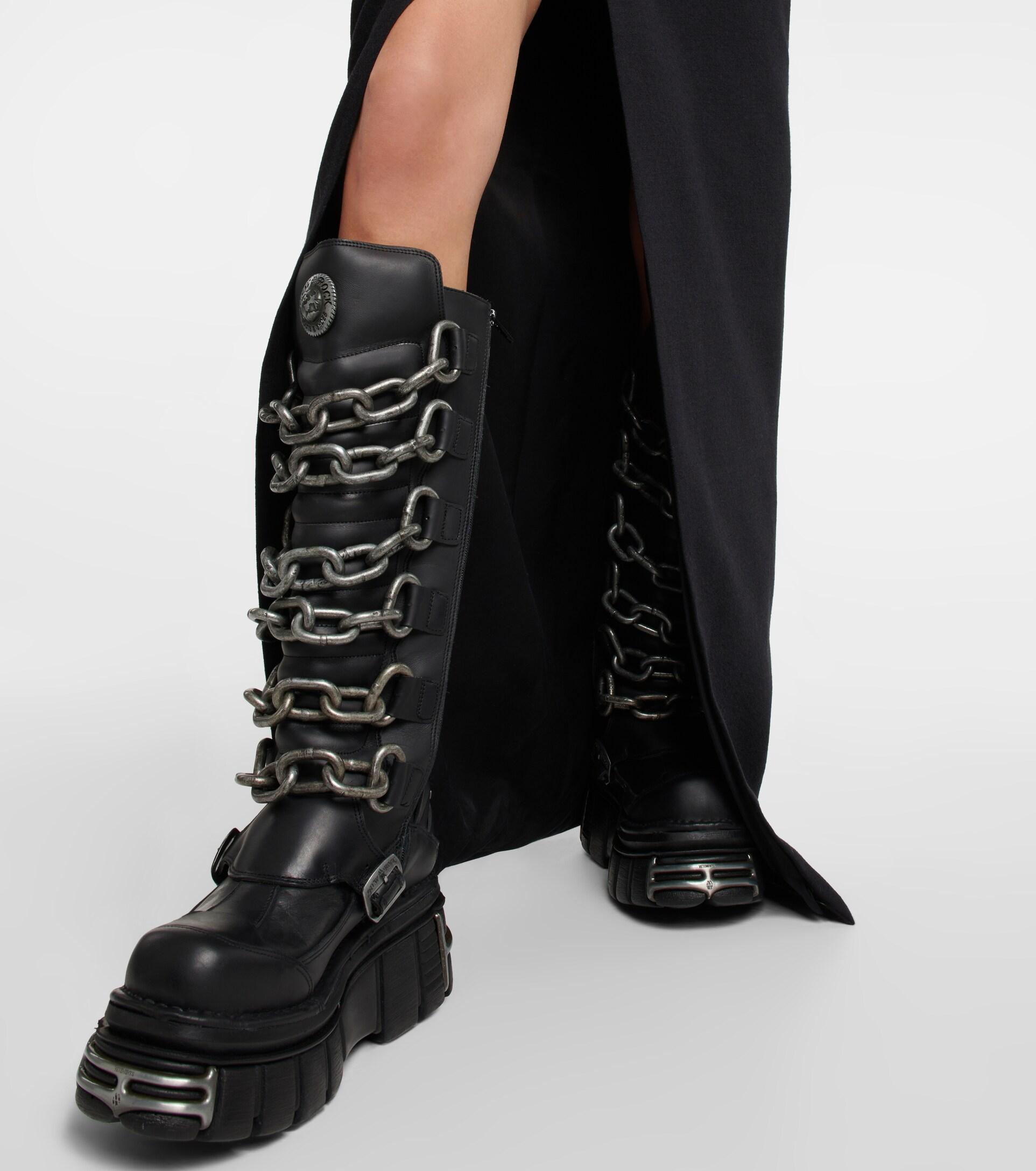 to manage Arrow Preach Vetements X New Rock Leather Platform Boots in Black | Lyst