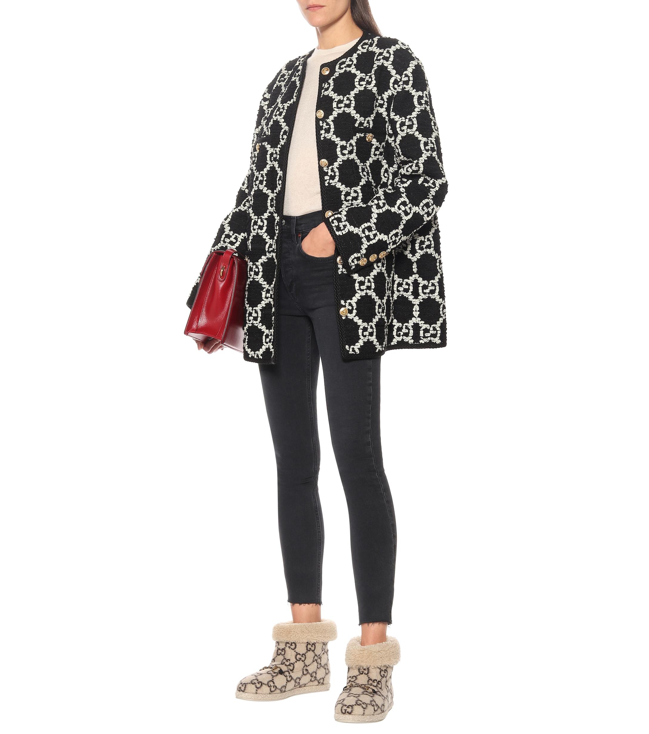 gg wool ankle boot black