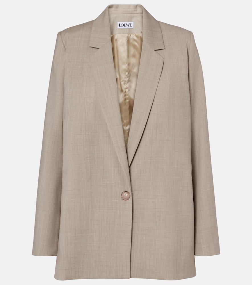 ジャケット Loewe Linen blazer LOEWE single-breasted Linen Blazer | Brown | FARFETCH AE