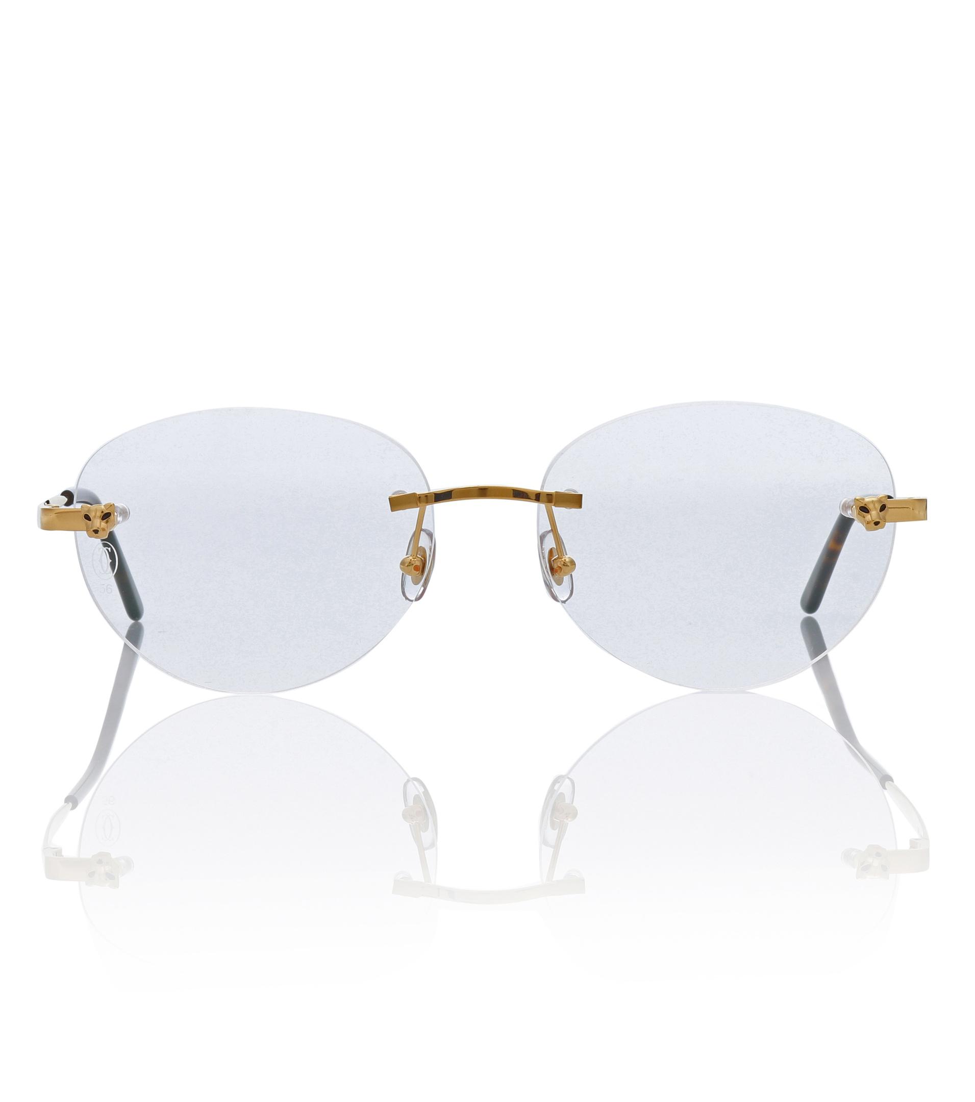 cartier panthere glasses gold