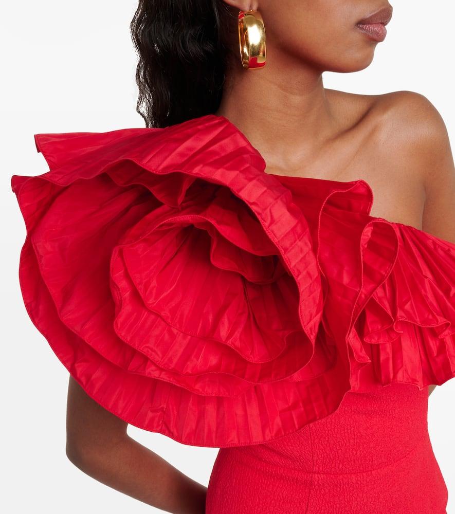 pink prom dresses near me Georgie Pink Ruffle Prom Dress - US 16