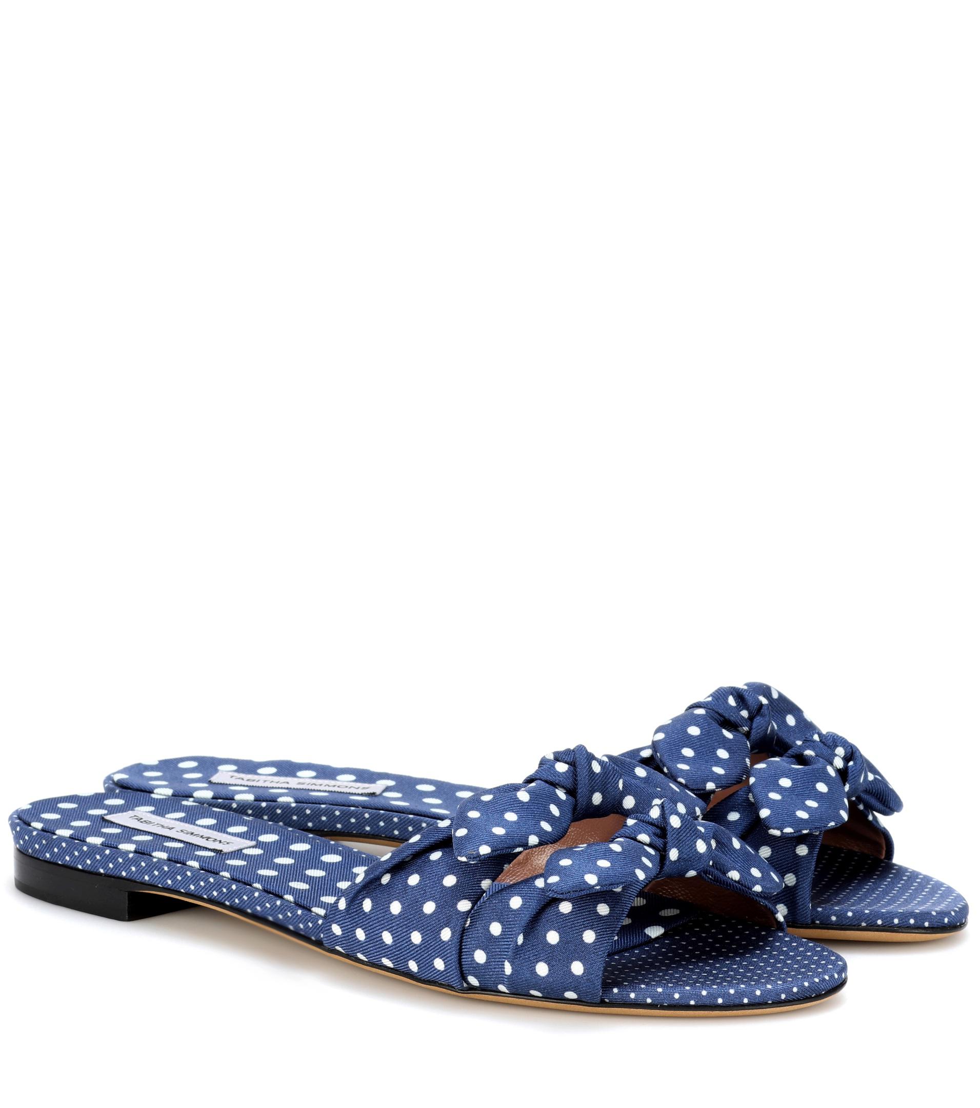polka dot flat sandals